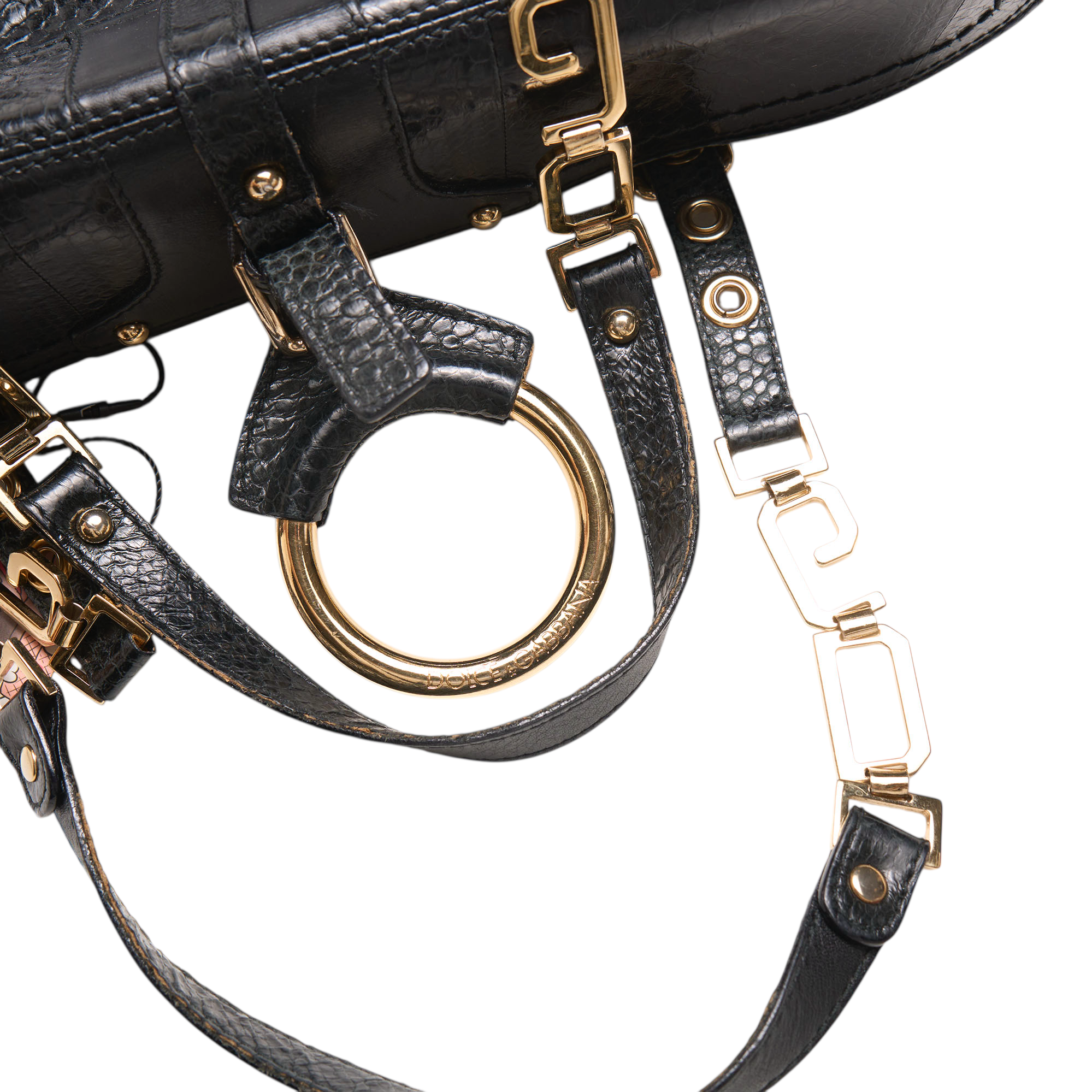 dolce & gabbana 2000s black shoulder bag