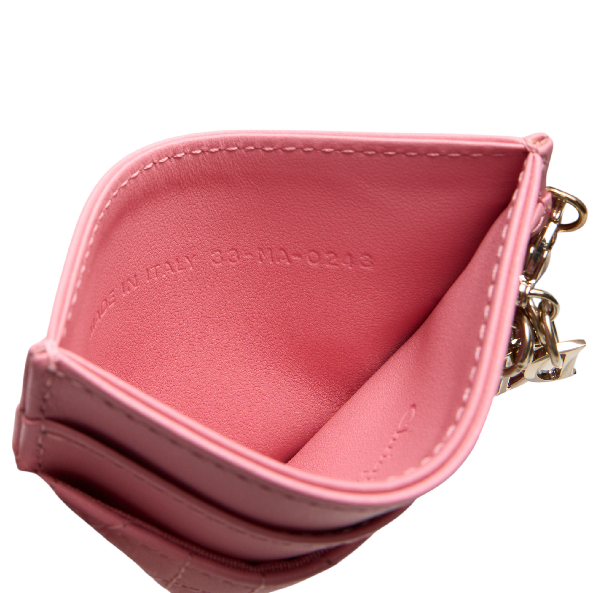 christian dior pink cannage cardholder