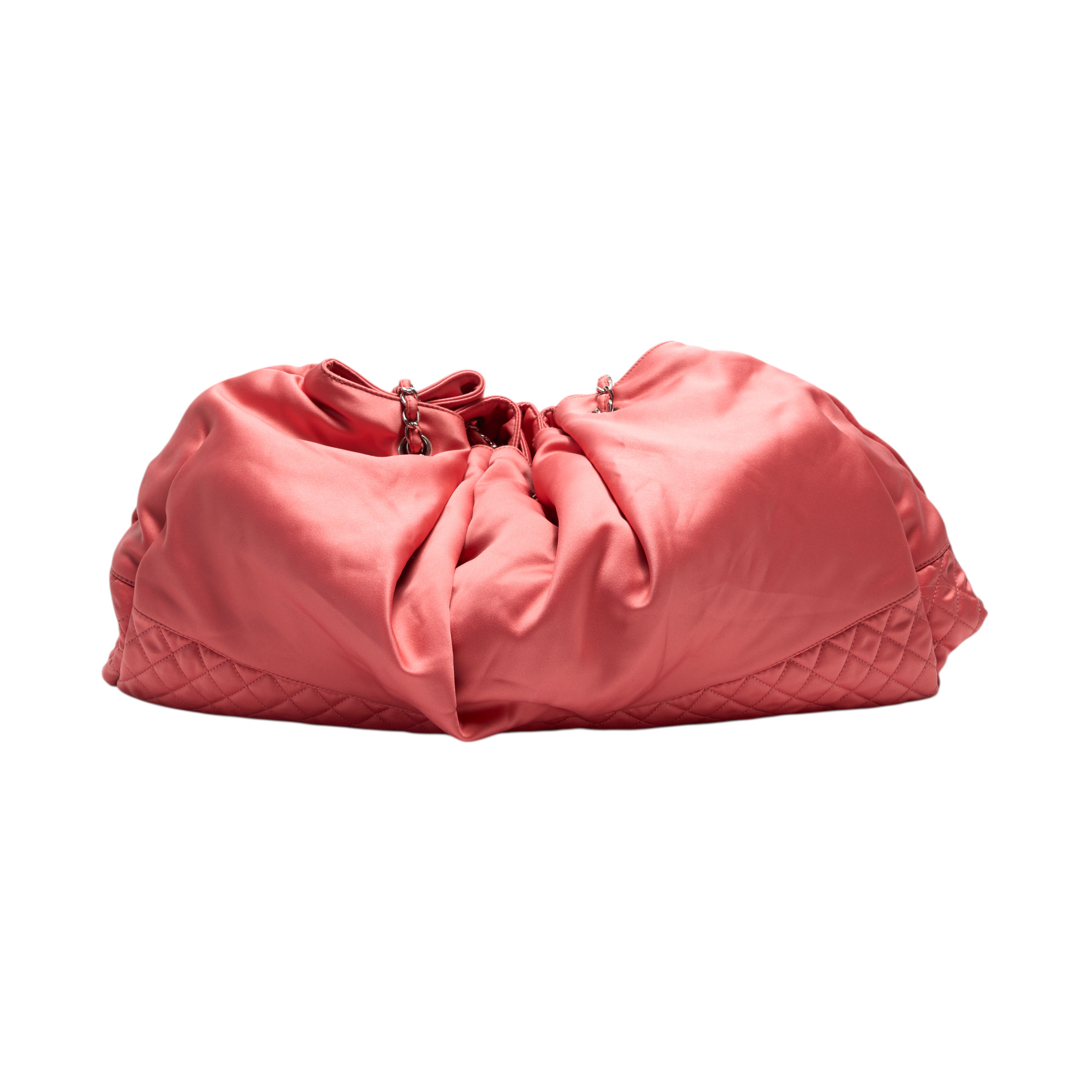 chanel 2000s coral pink large slouchy bag