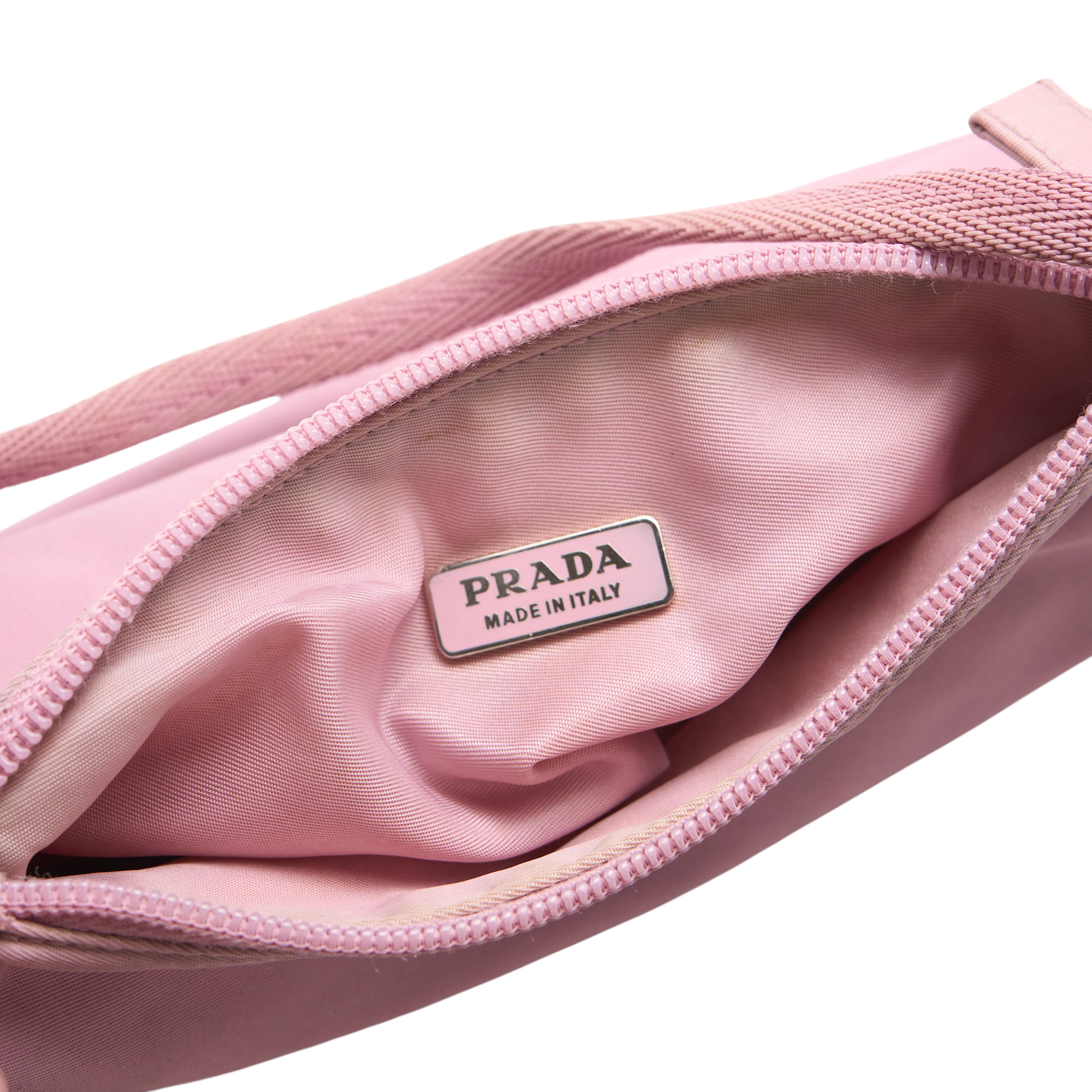 prada 2000s pink nylon bag