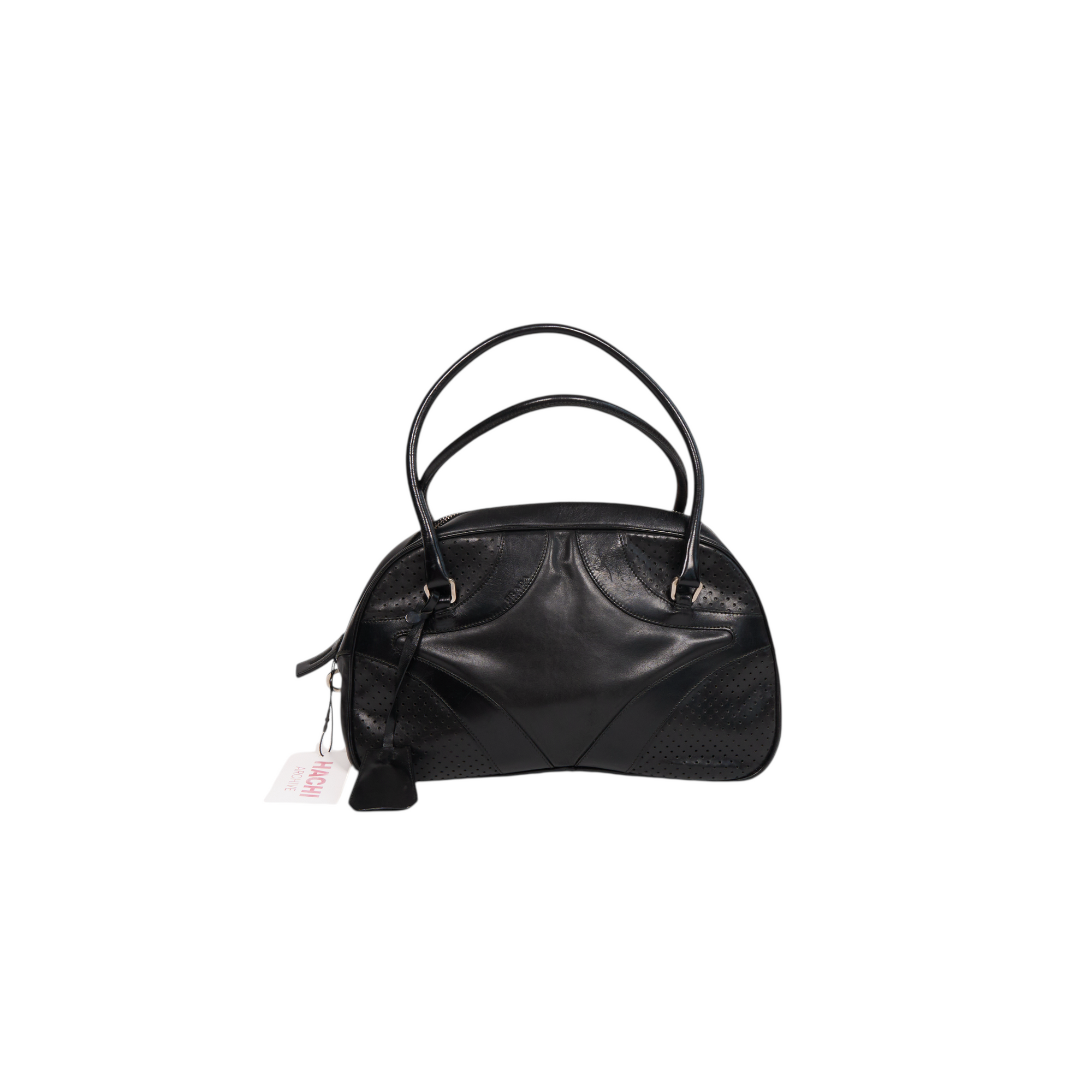 prada s/s 2000 full black bowler bag