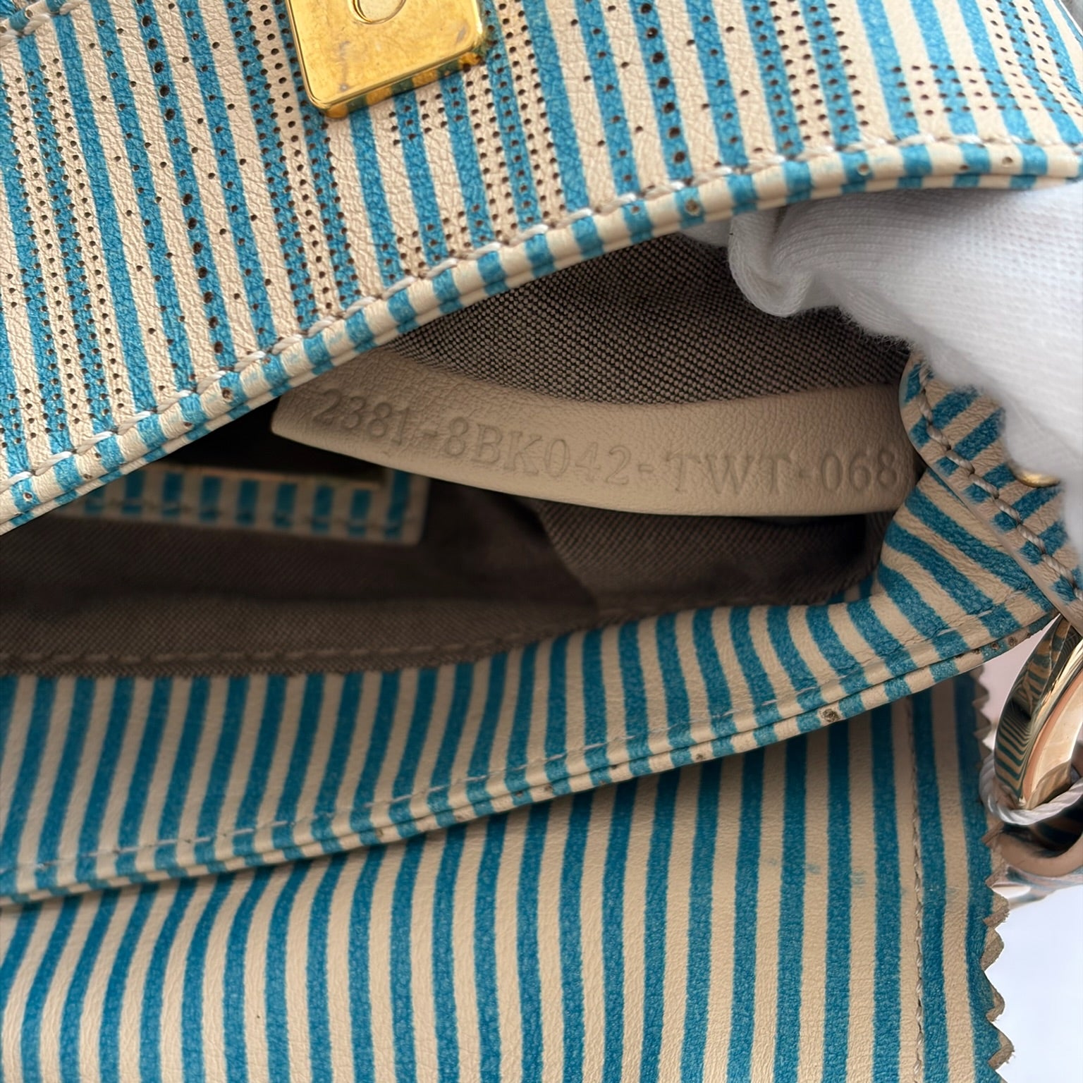 fendi 2000s striped mini chef bag