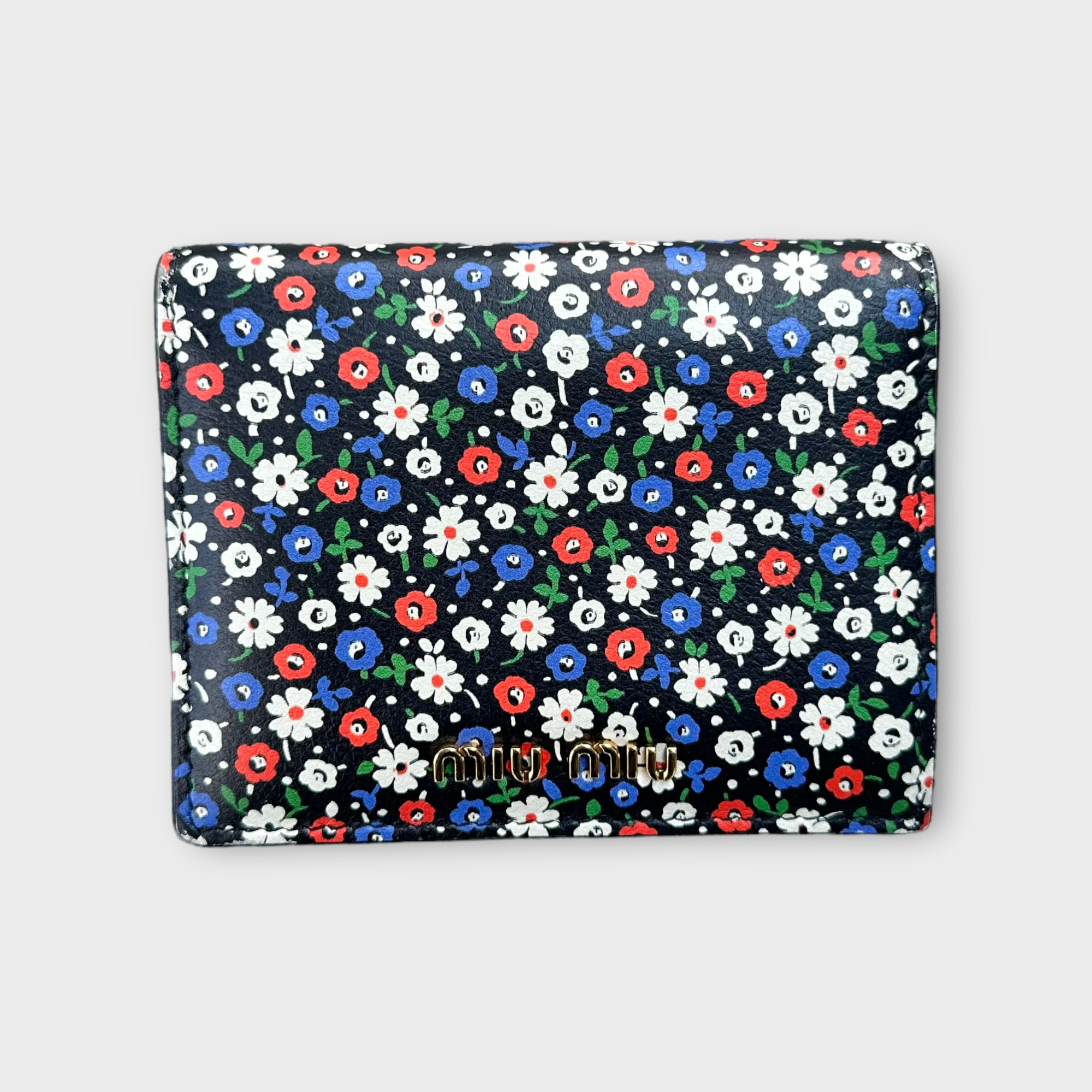 miu miu flower wallet