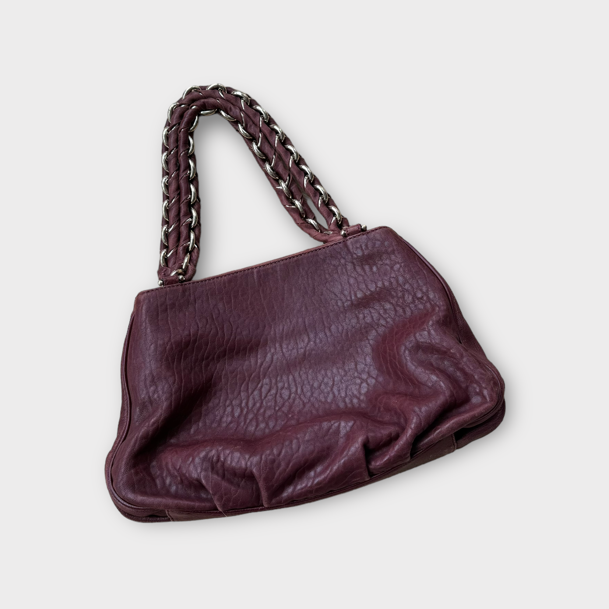 fendi 2000s burgundy mia bag