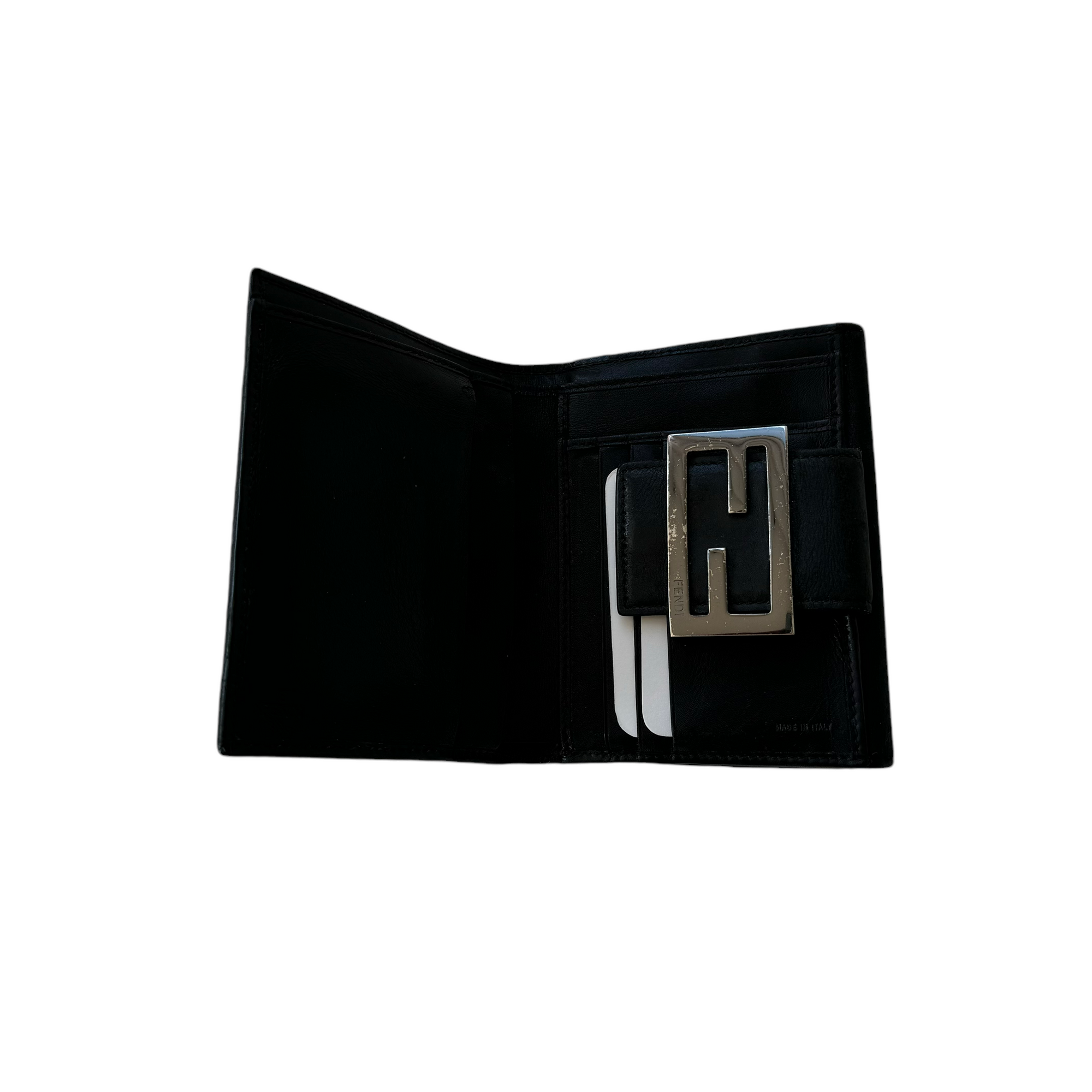 fendi 2000s black wallet