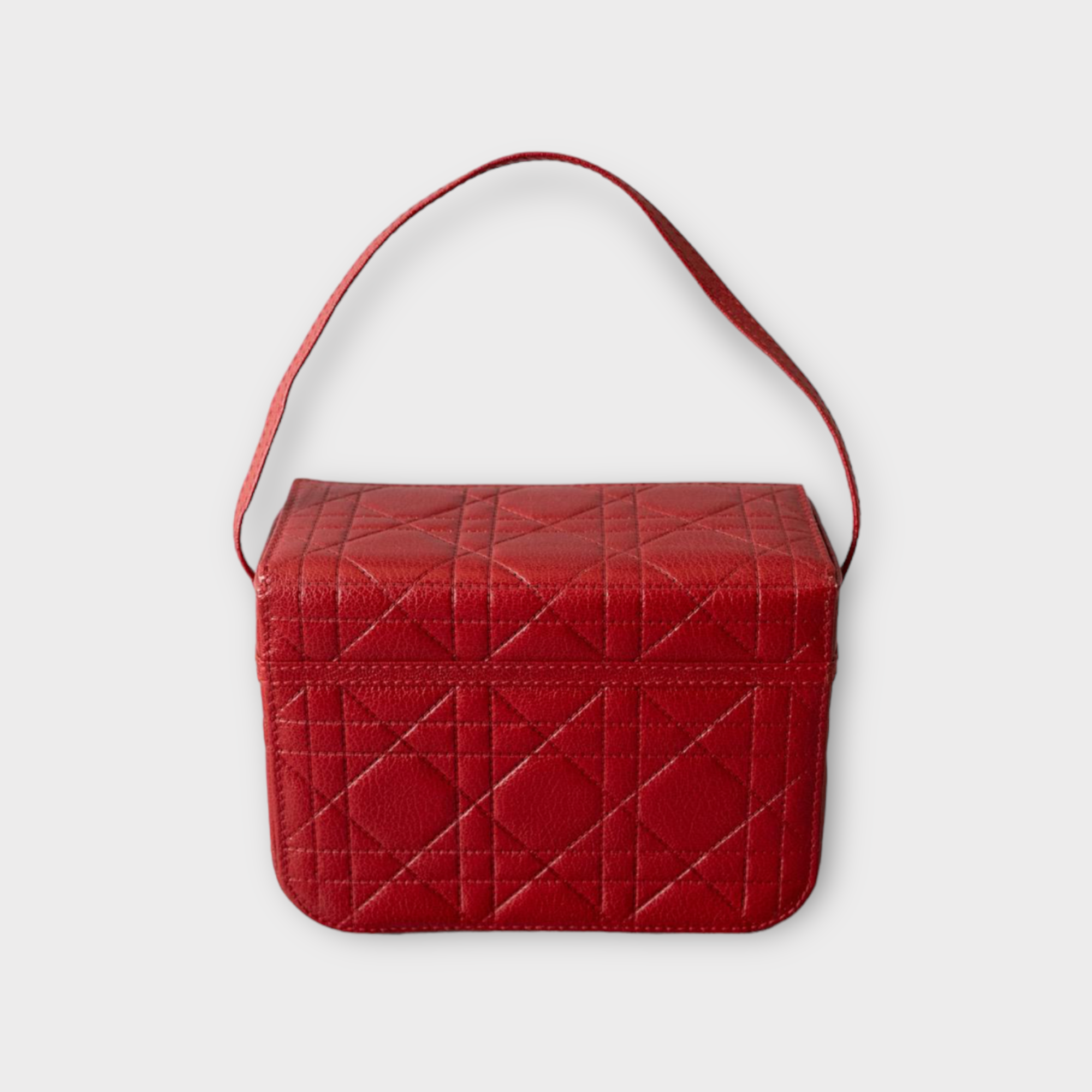 christian dior red lady dior cannage bag