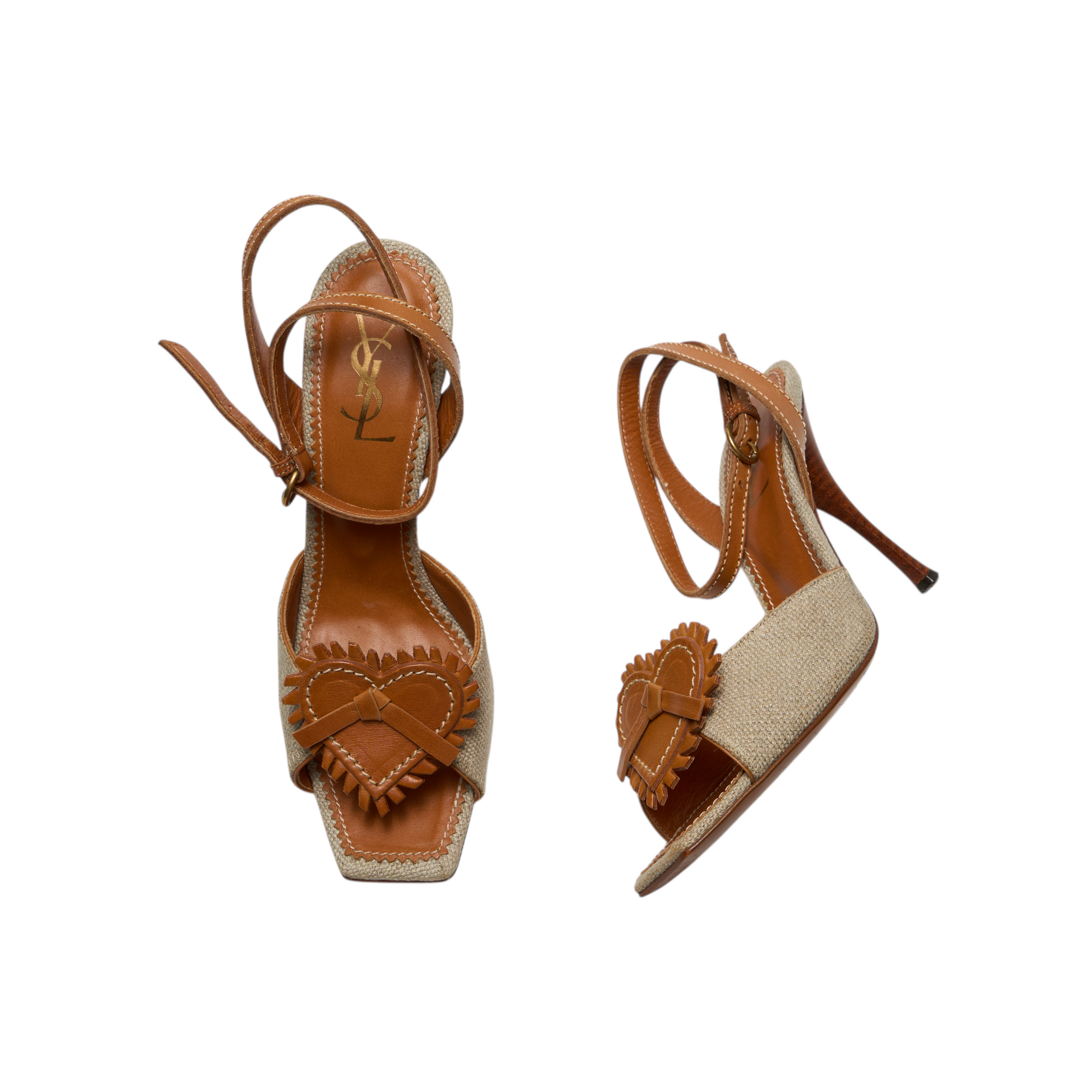 ysl 2000s heart heels