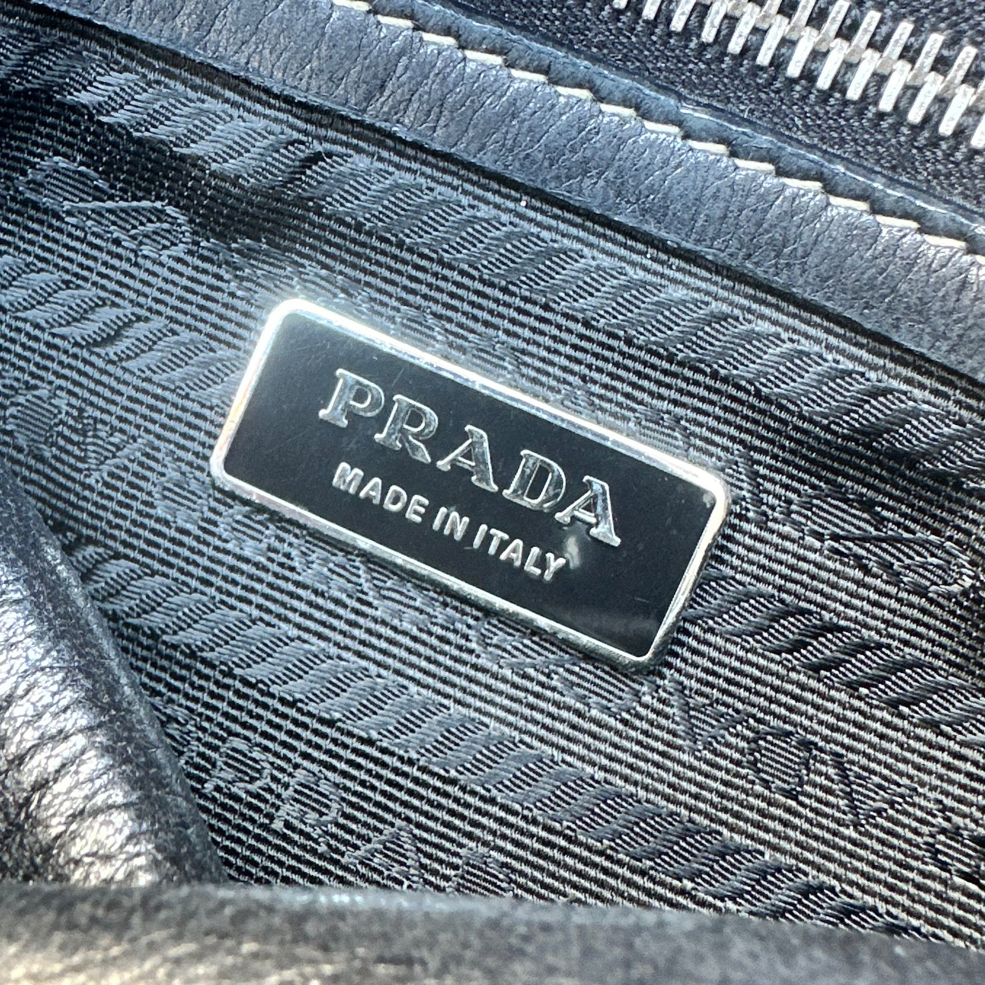 prada 2000s black shoulder bag