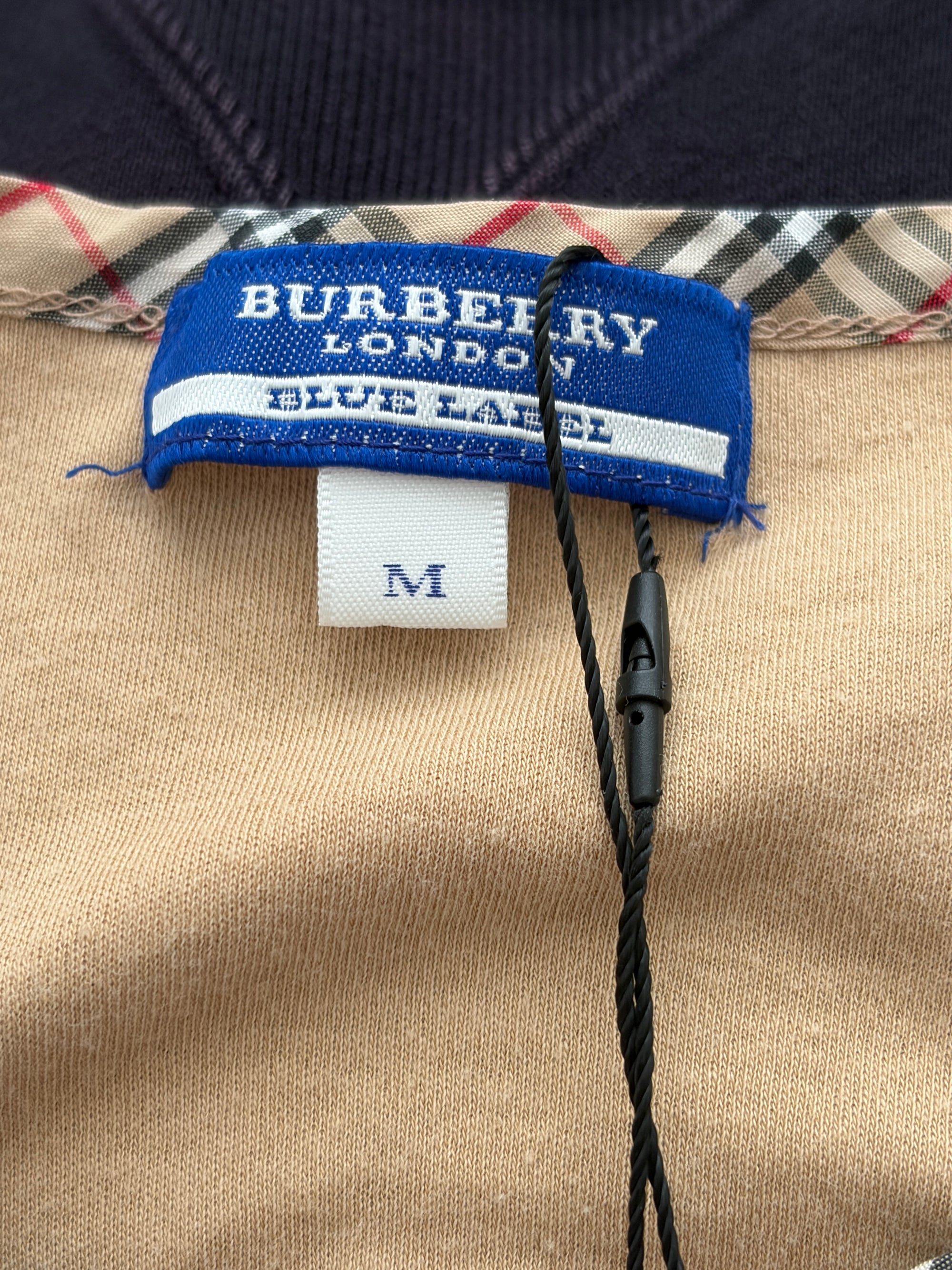 burberry 2000s tan quarter sleeve top
