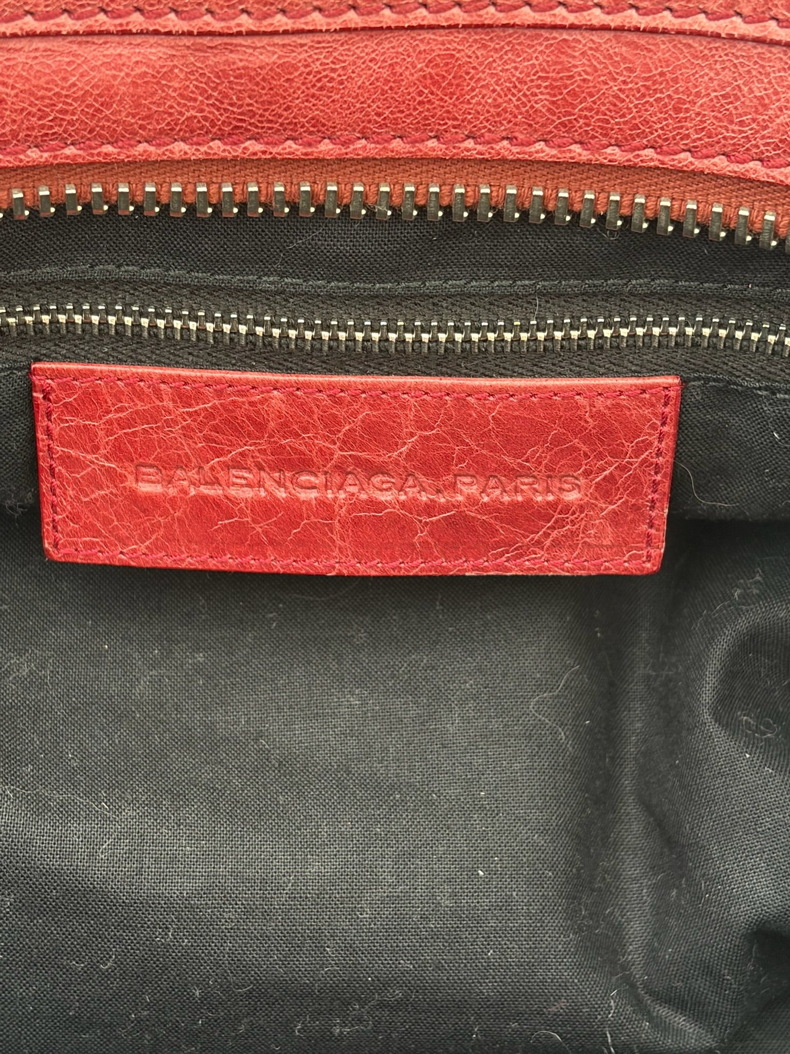 balenciaga 2000s light red motorcycle bag