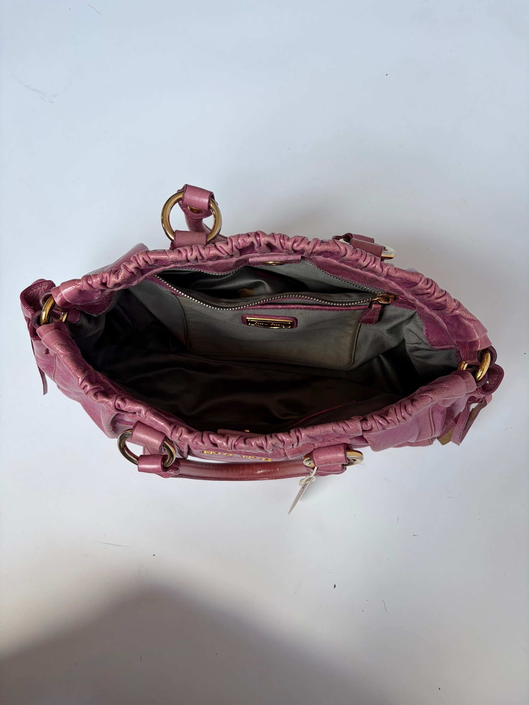miu miu 2000s pink vitello bag