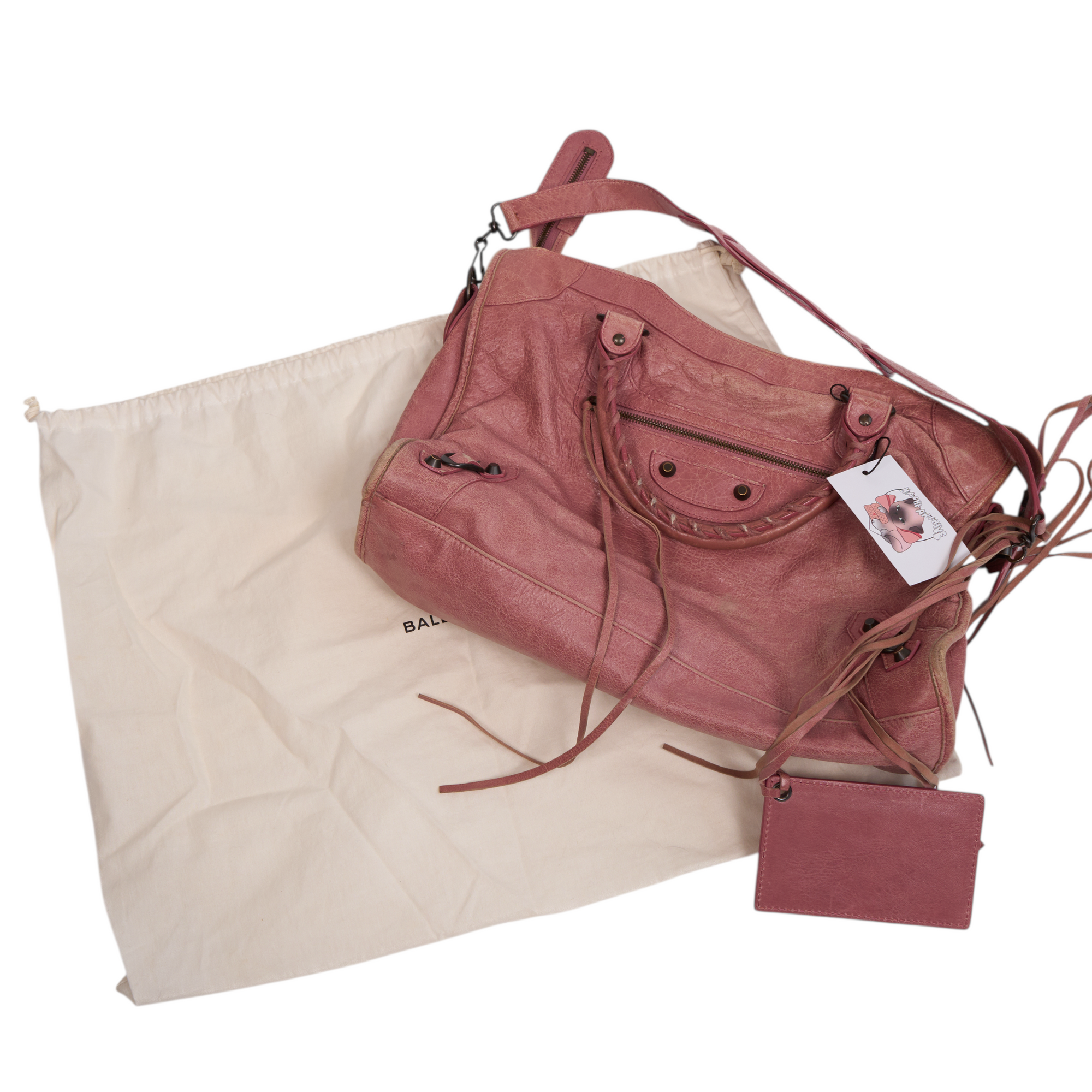 balenciaga 2000s pink city bag