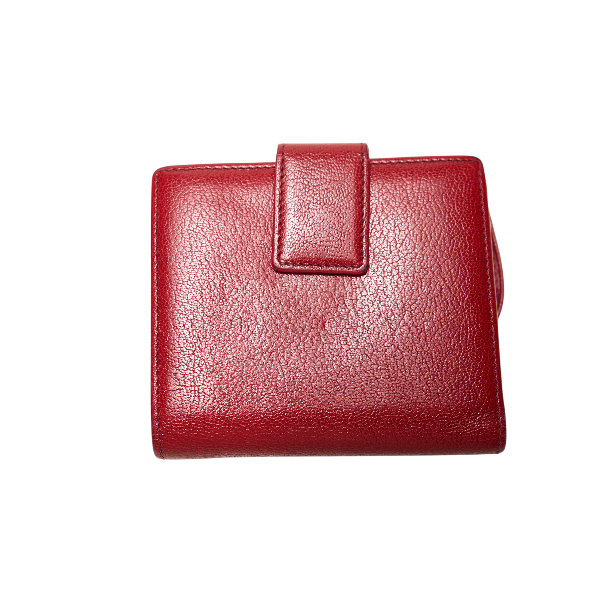 dior 2000s red saddle wallet