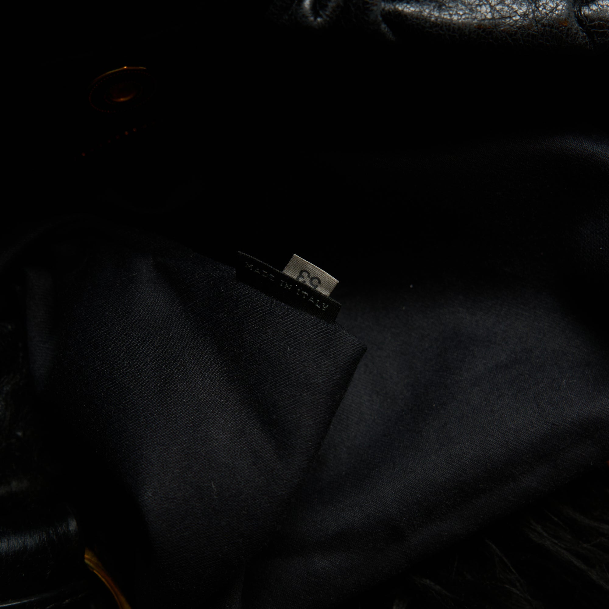 miu miu 2000s black fur vitello bag