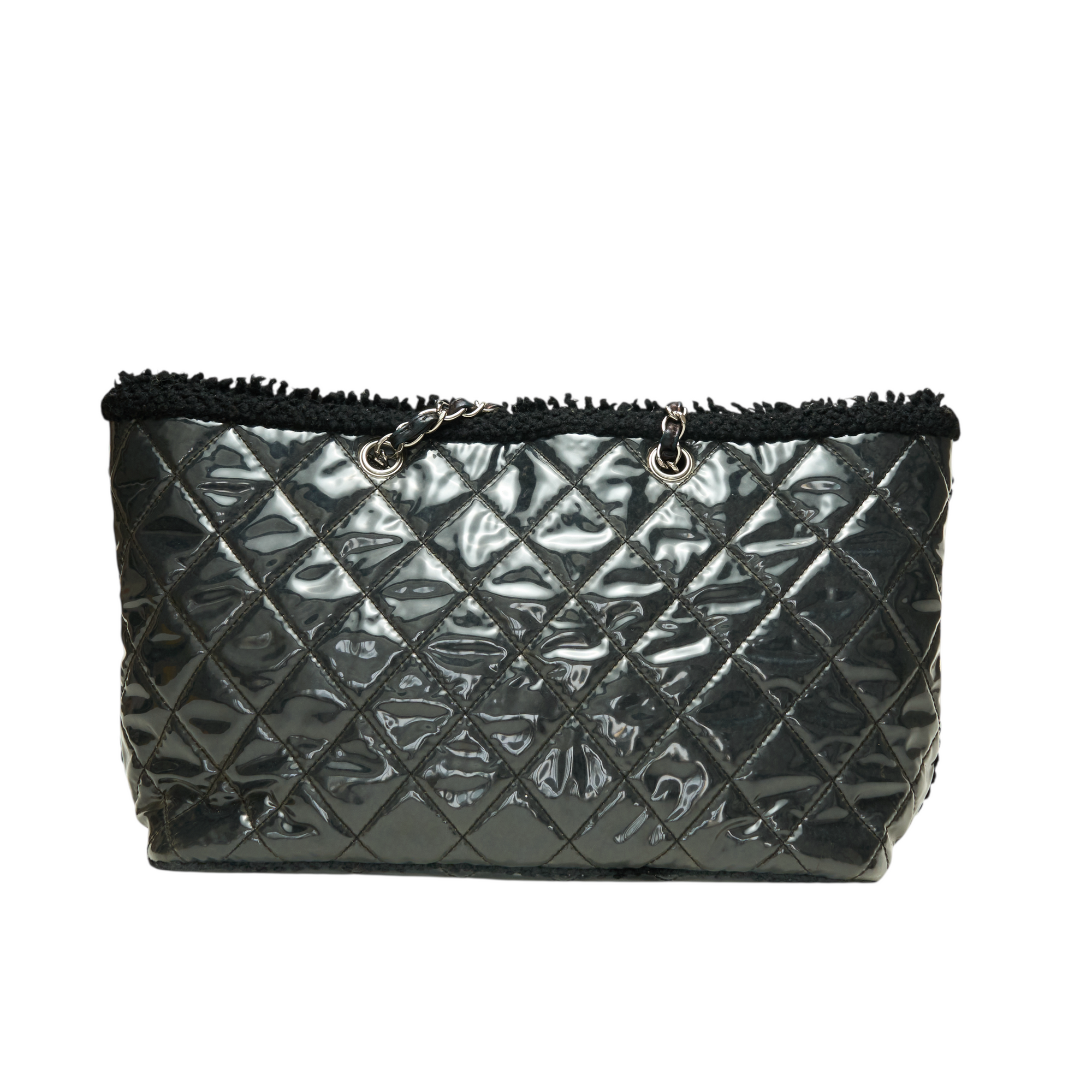 chanel 2000s black tote bag