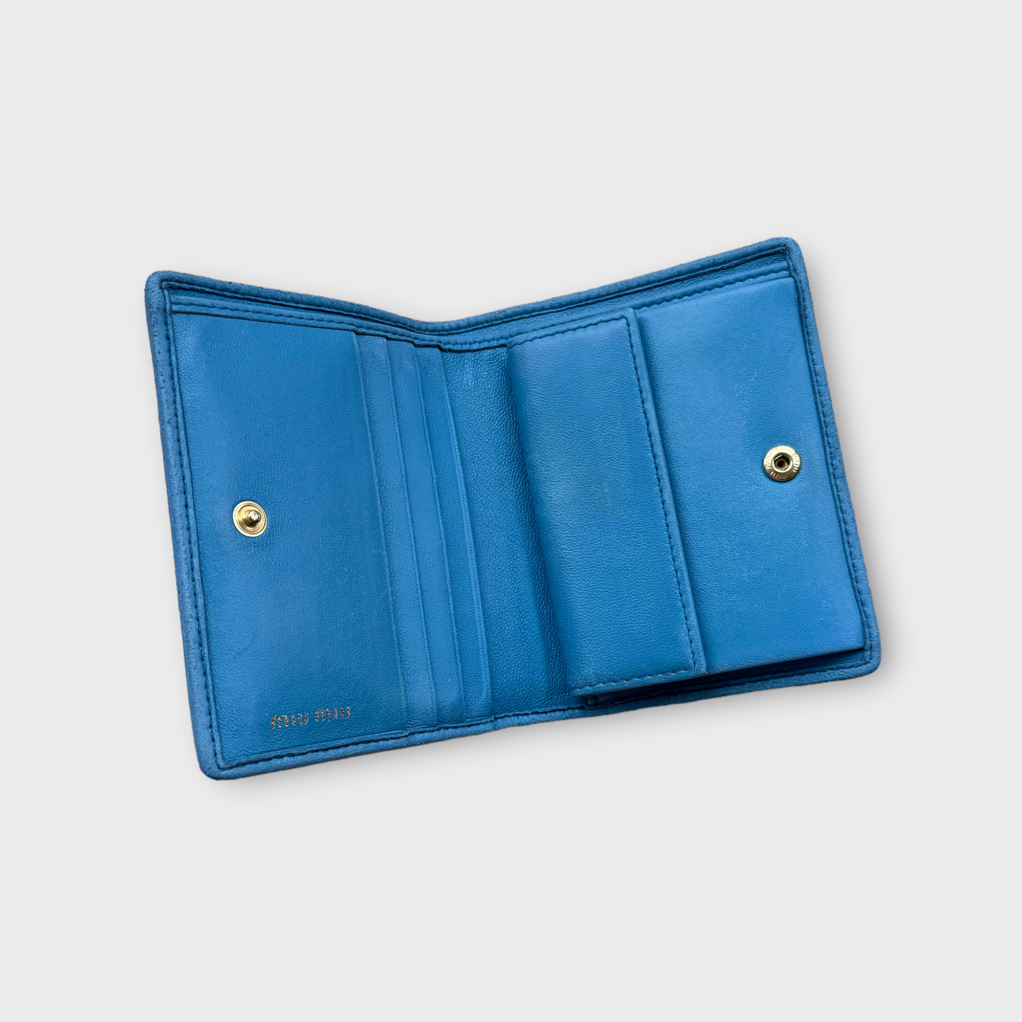 miu miu blue wallet