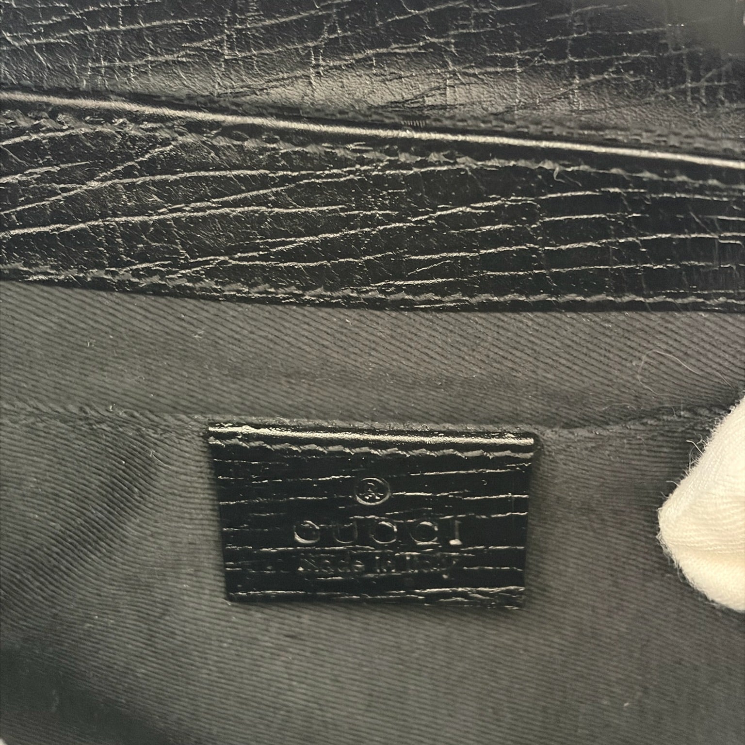 gucci 2000s black horsebit bag