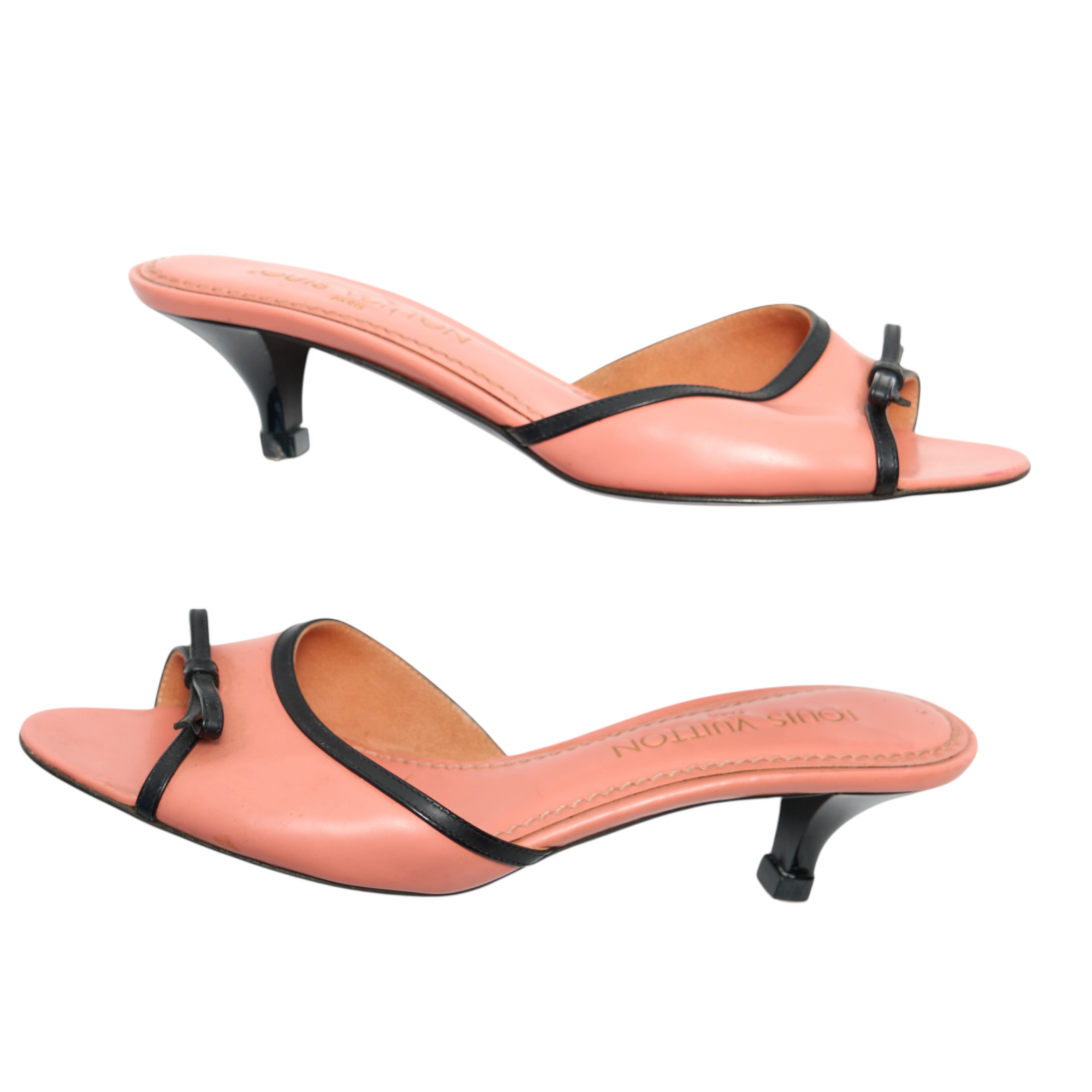 louis vuitton 2000s pink bow heels