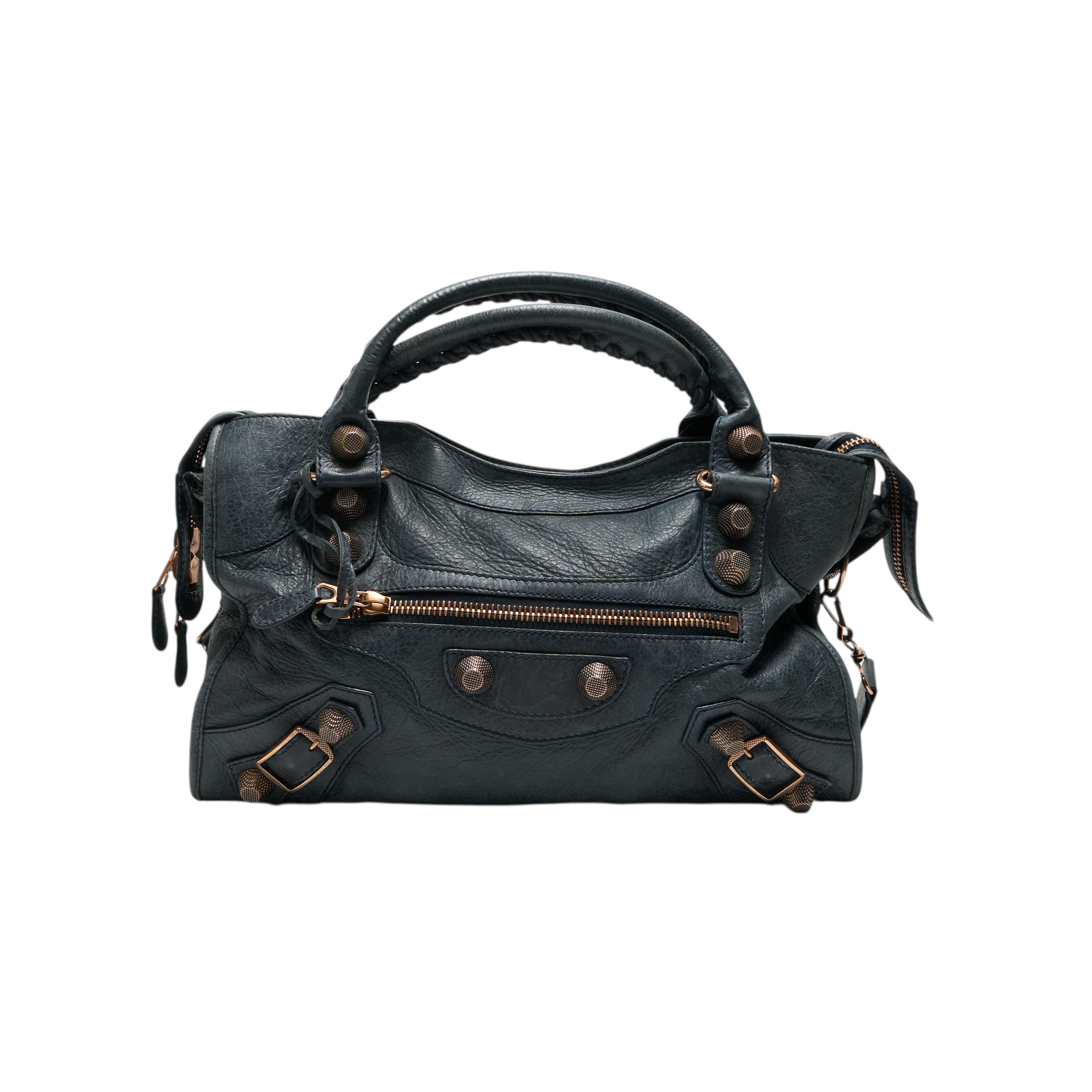 balenciaga 2000s dark gray city bag