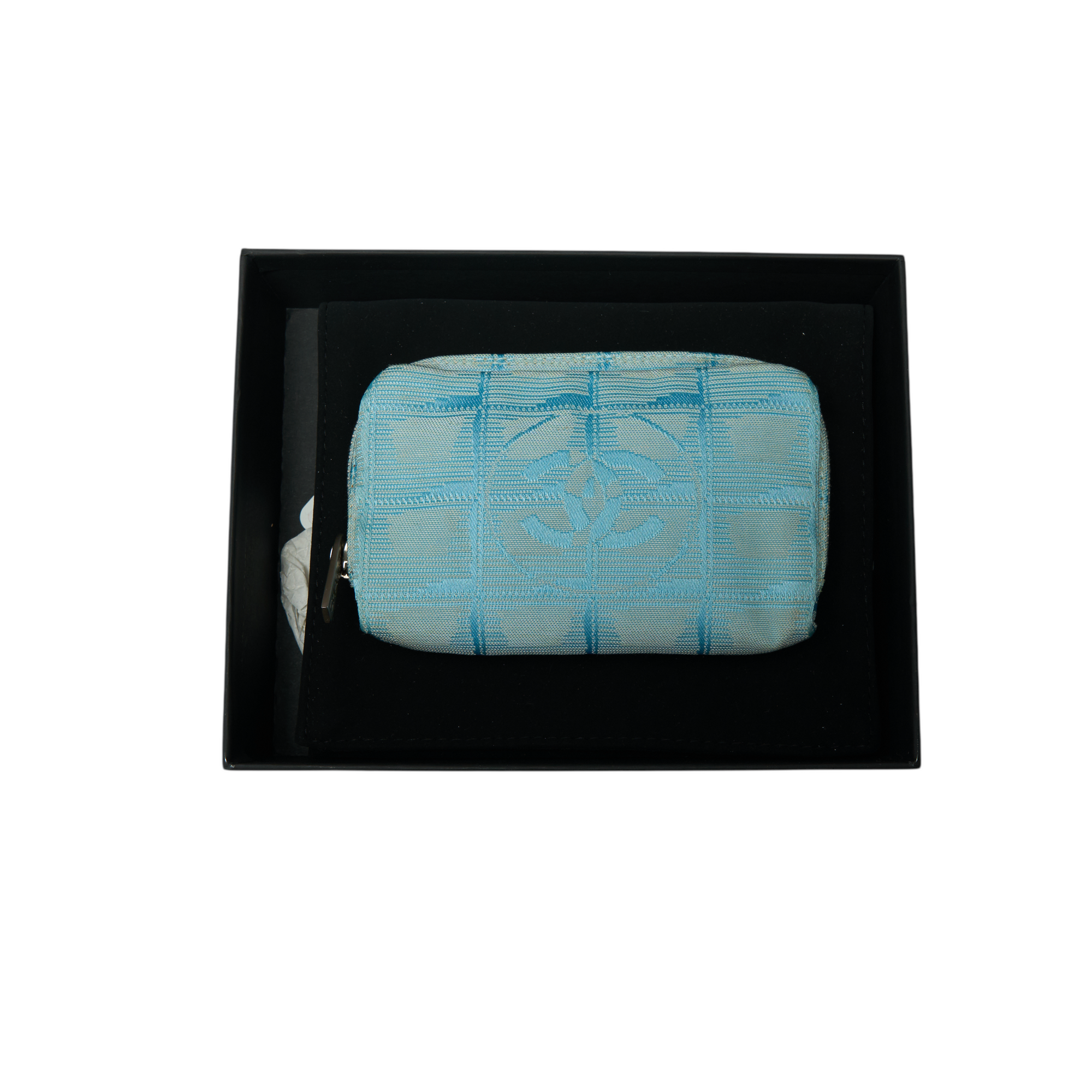 chanel 2003 blue travel ligne wallet
