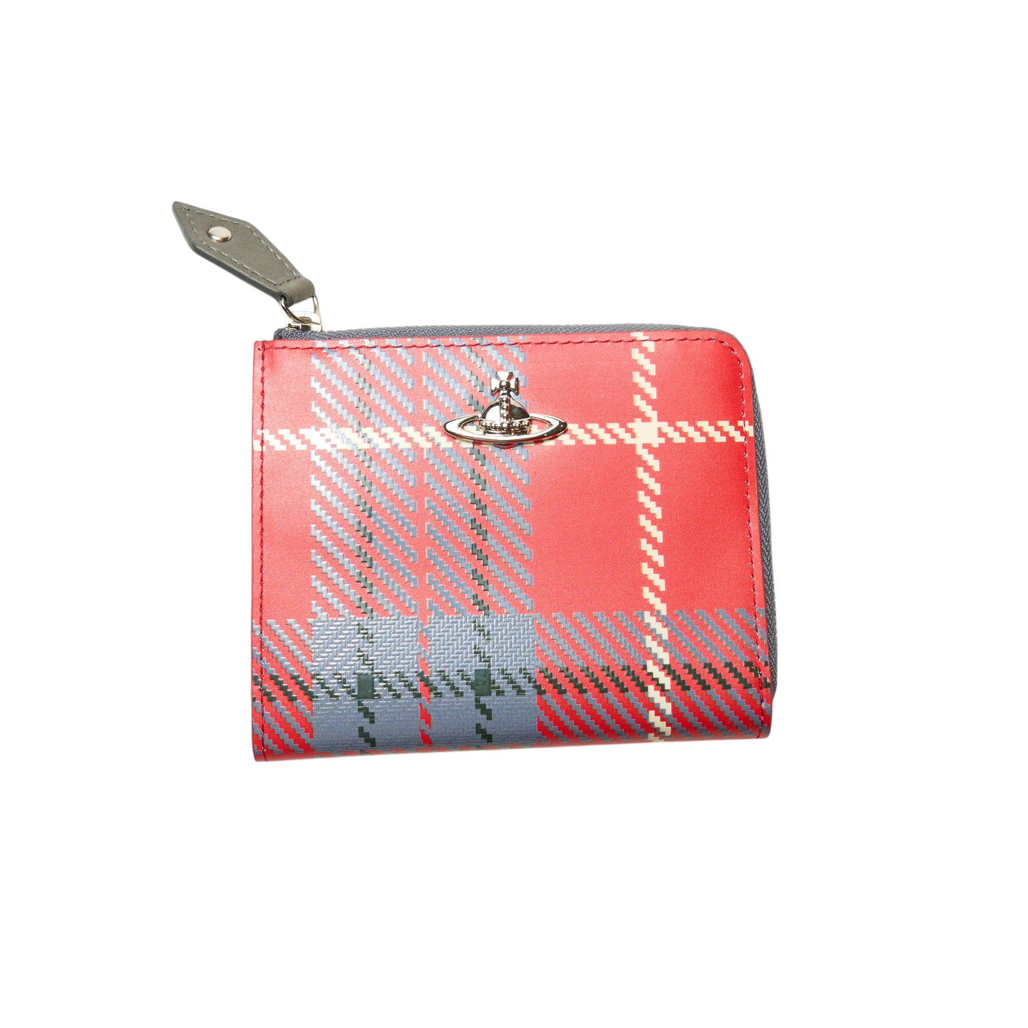 vivienne westwood red plaid wallet