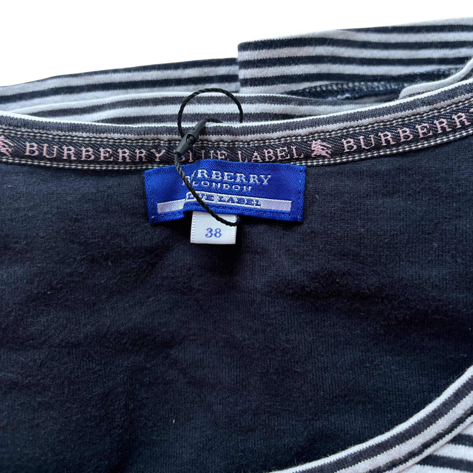burberry blue label striped top