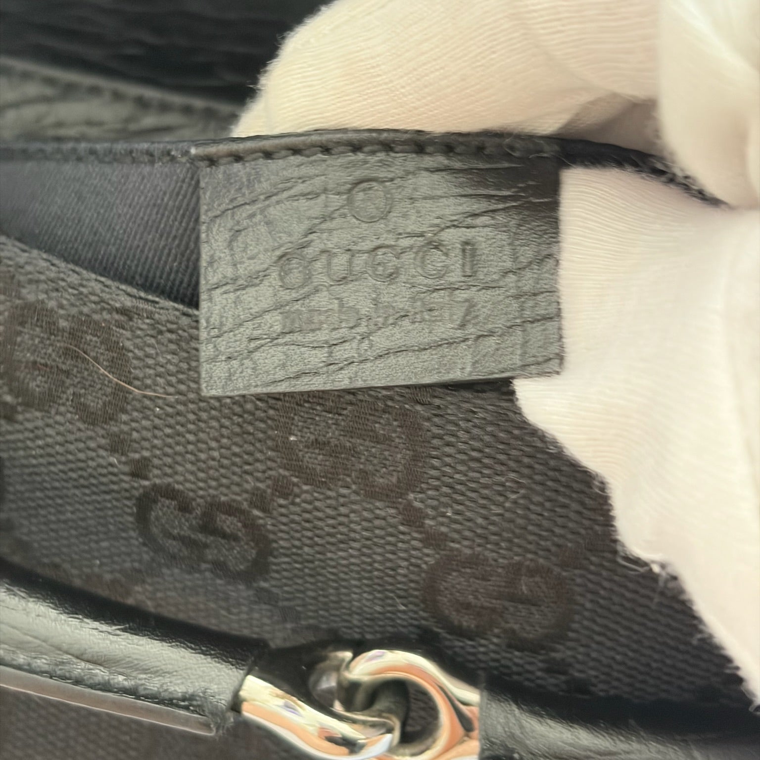gucci 2000s black horsebit bag