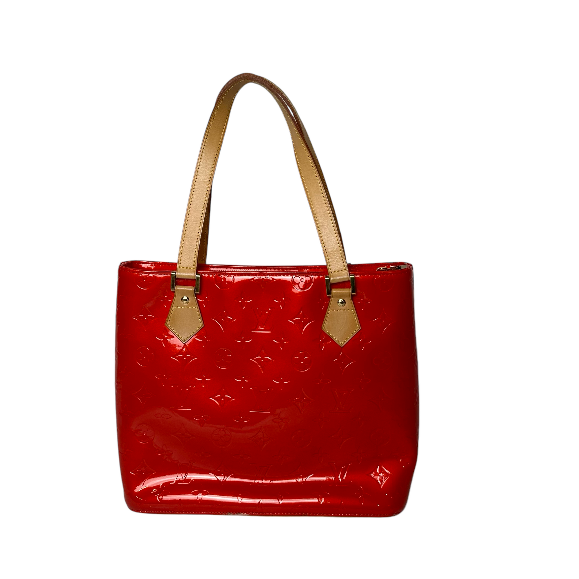 louis vuitton 2000s red vernis shoulder bag