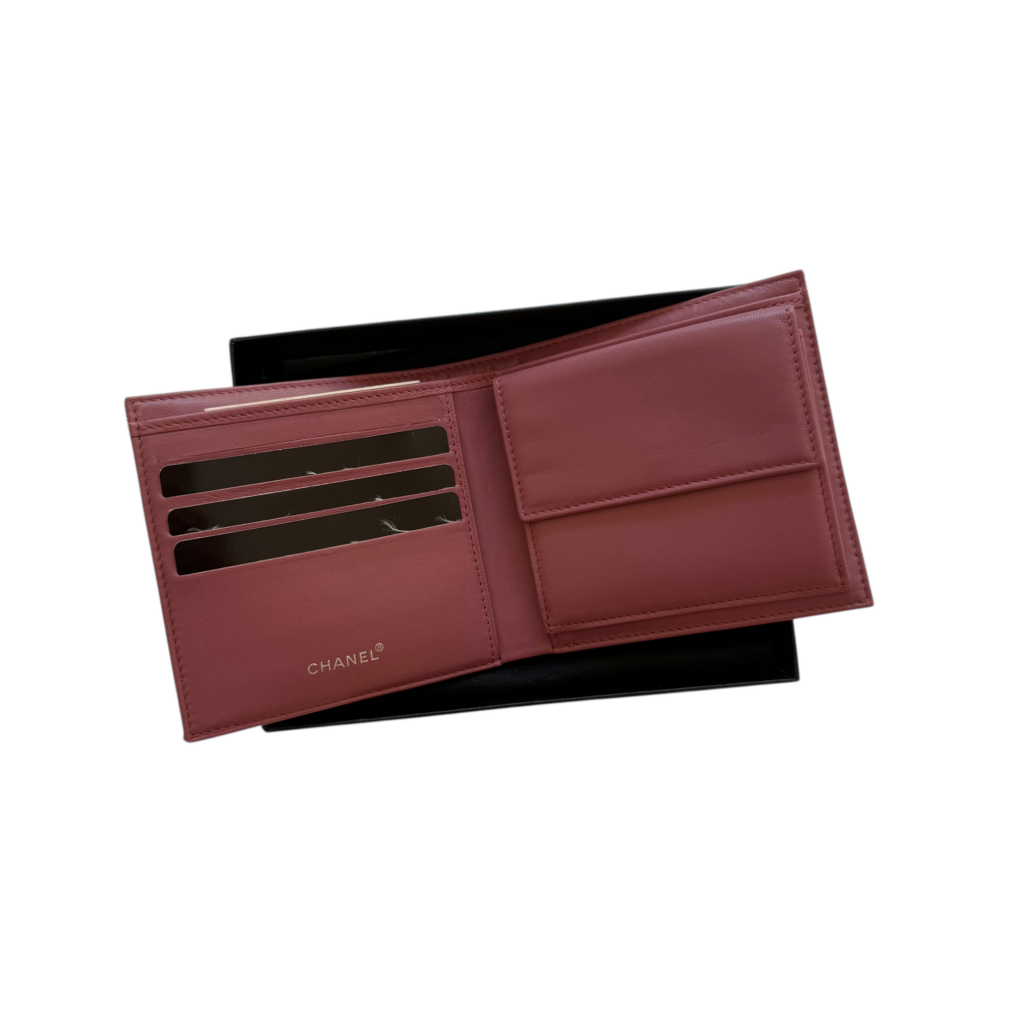 chanel 2000s pink wallet