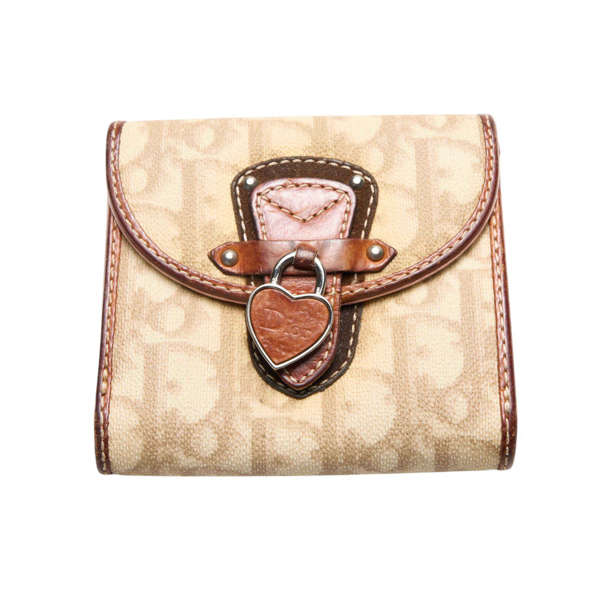 christian dior 2000s heart locket wallet
