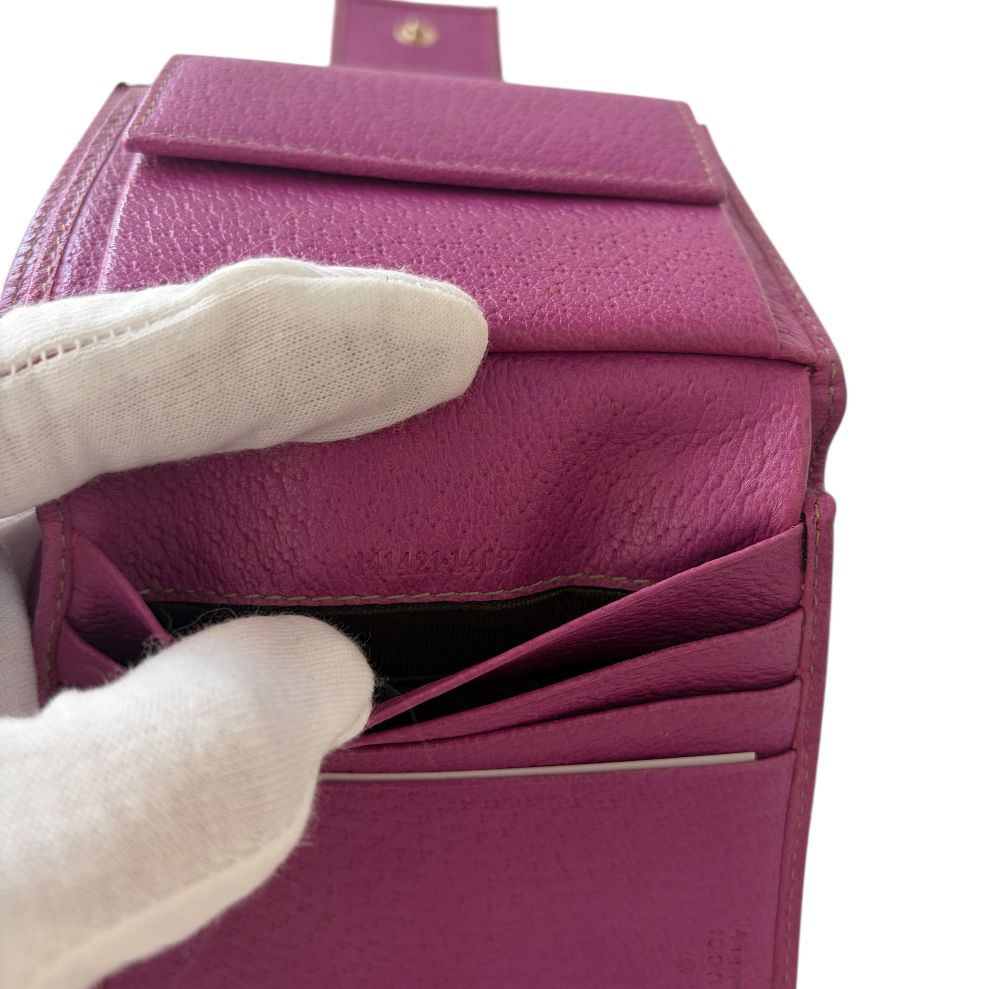 gucci 2000s purple wallet