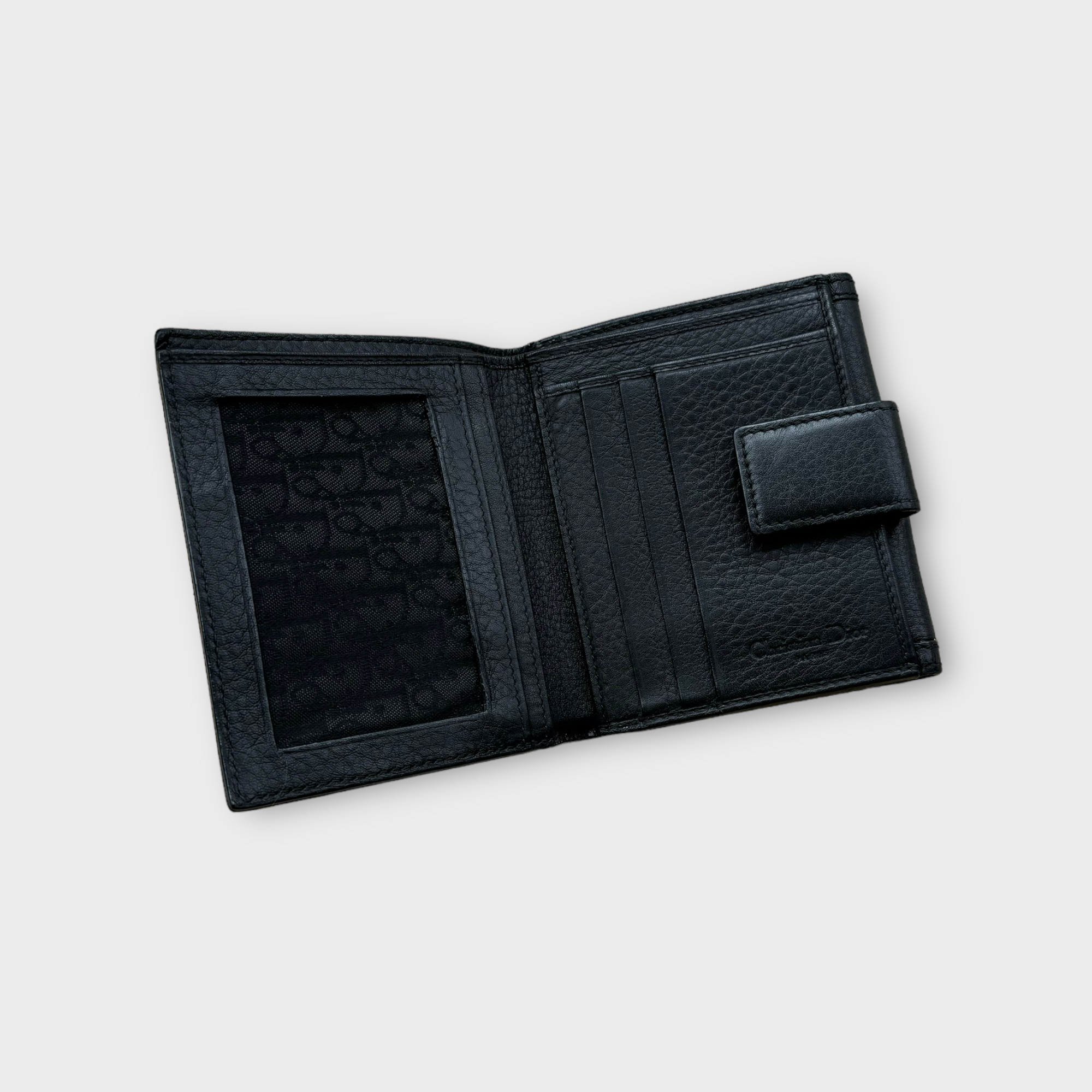 christian dior 2000s black wallet