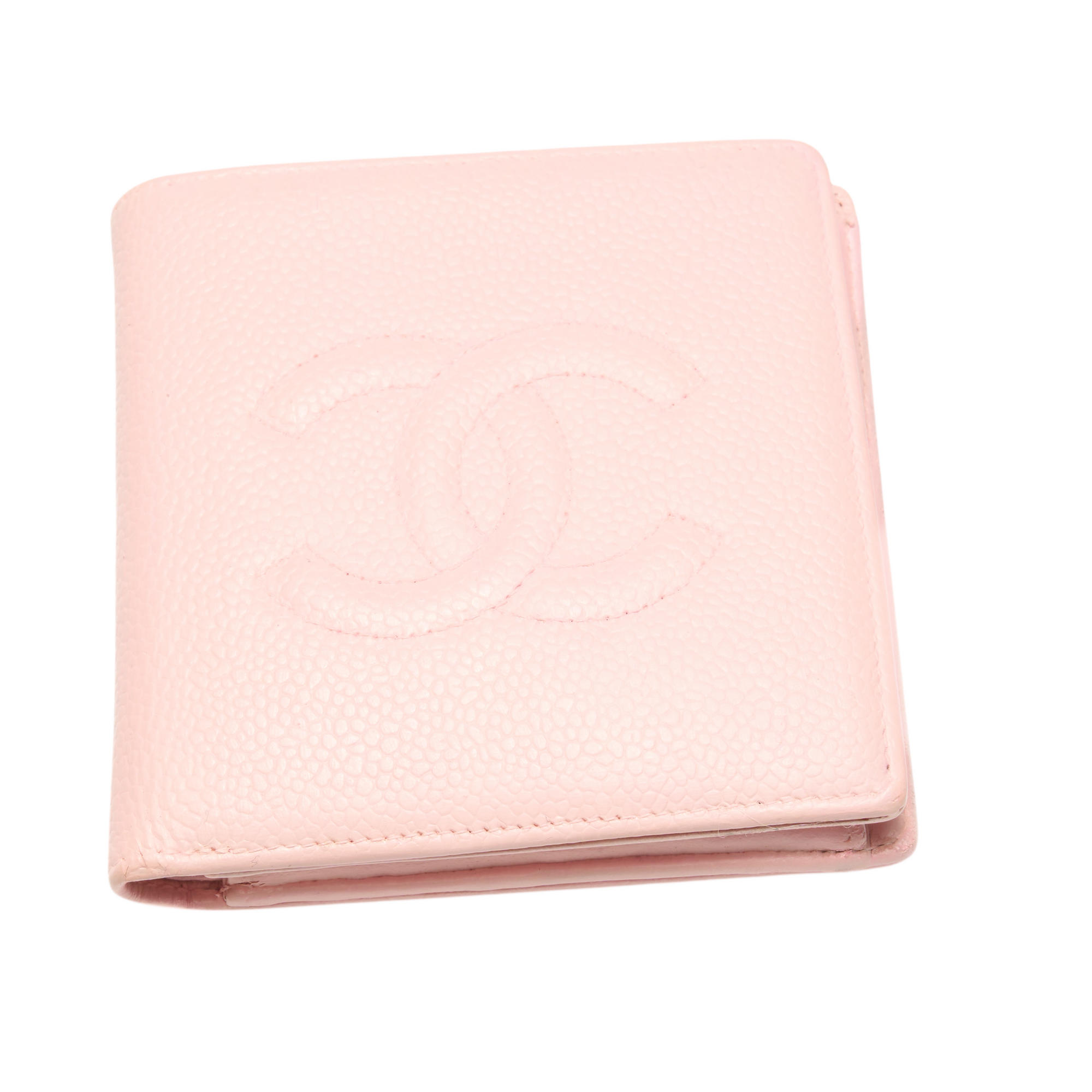 chanel 2000s light pink wallet