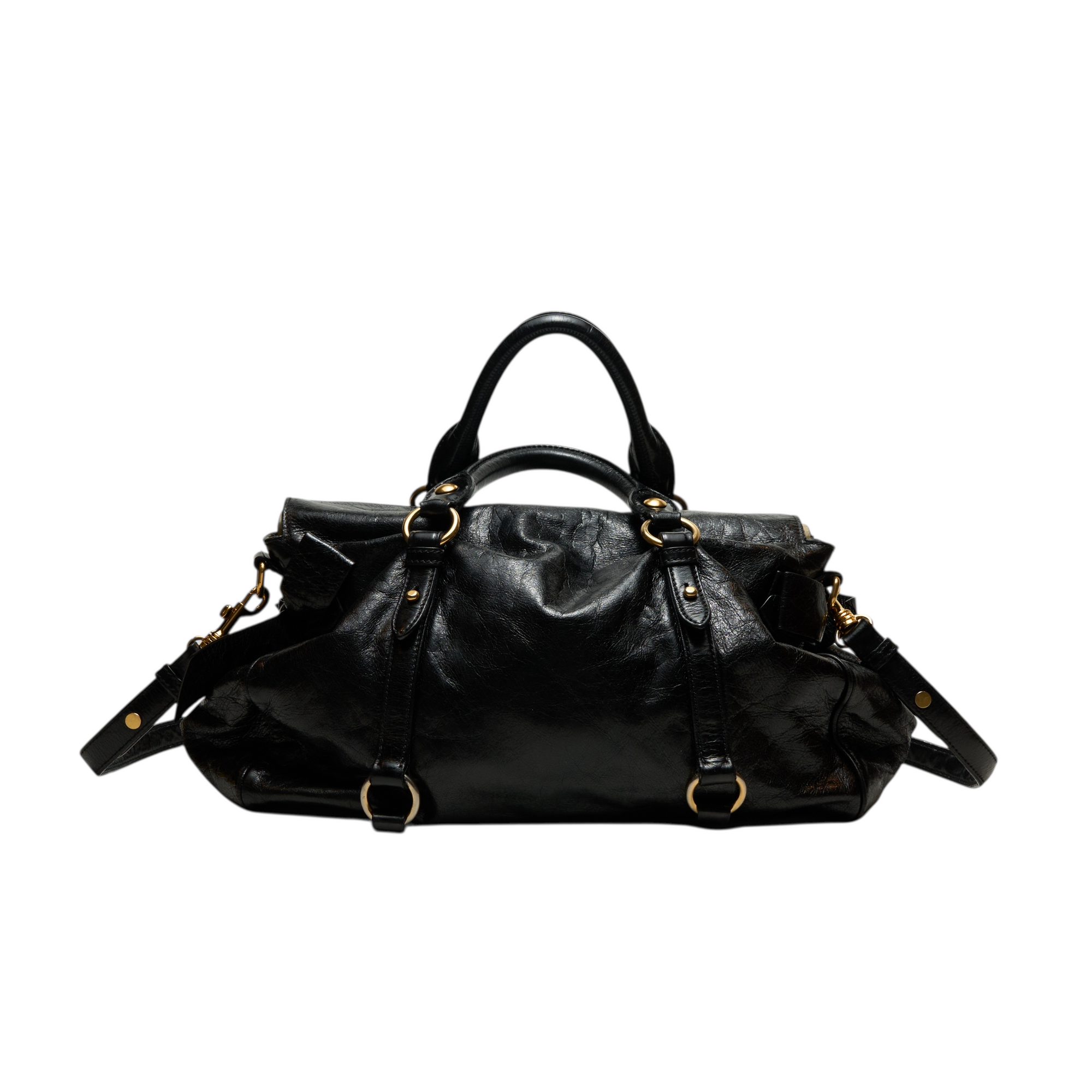 miu miu 2000s black vitello bag