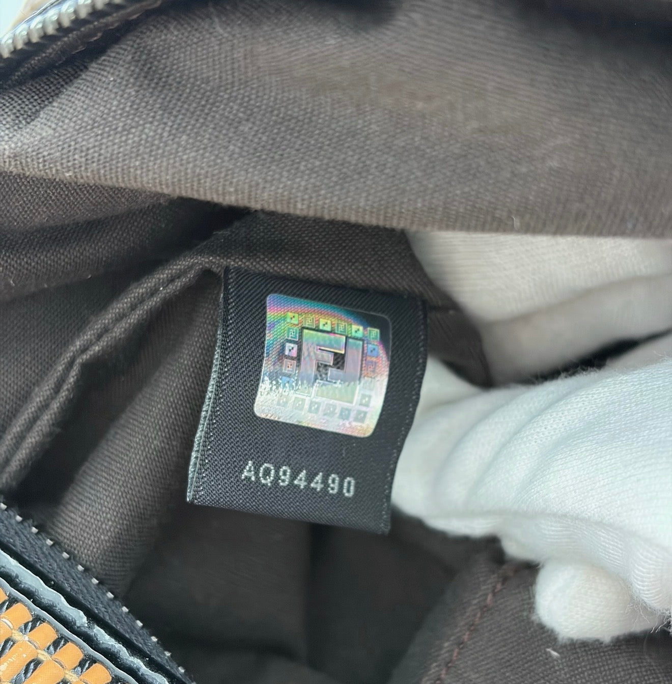 fendi woven patent hobo bag