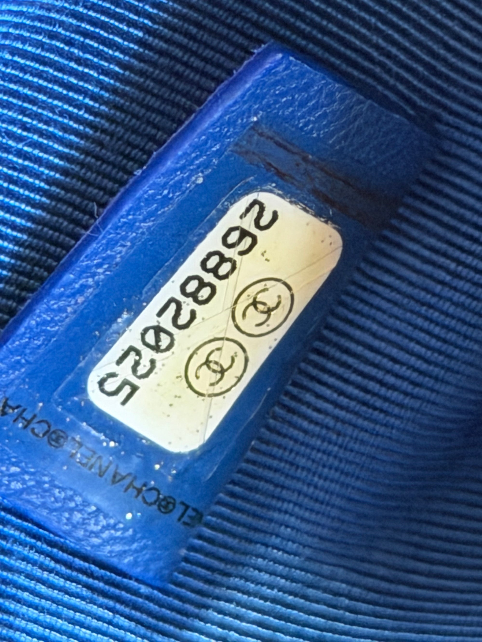 chanel 2010s blue clutch bag