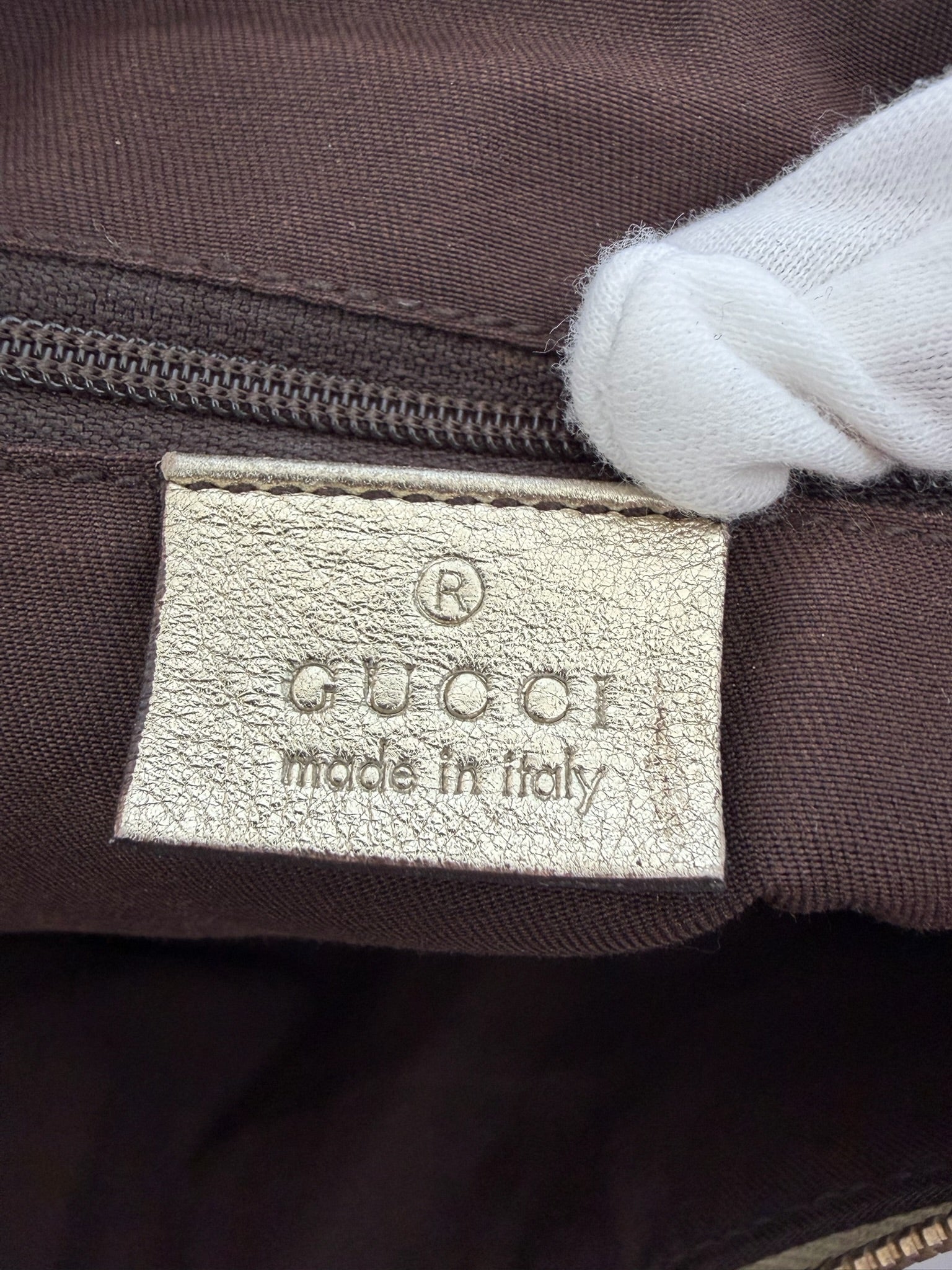 gucci 2000s gold abbey bag