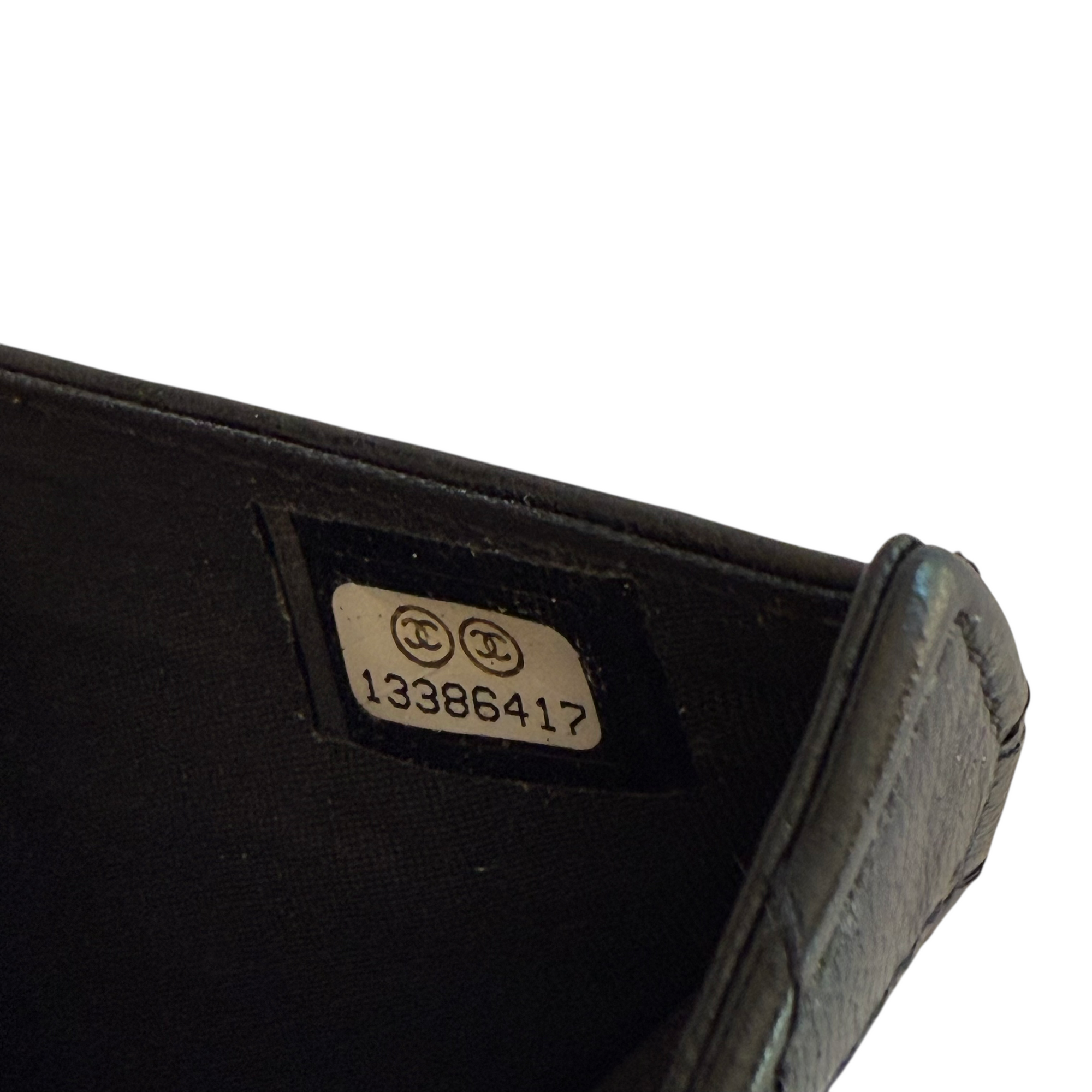 chanel 2000s black wallet