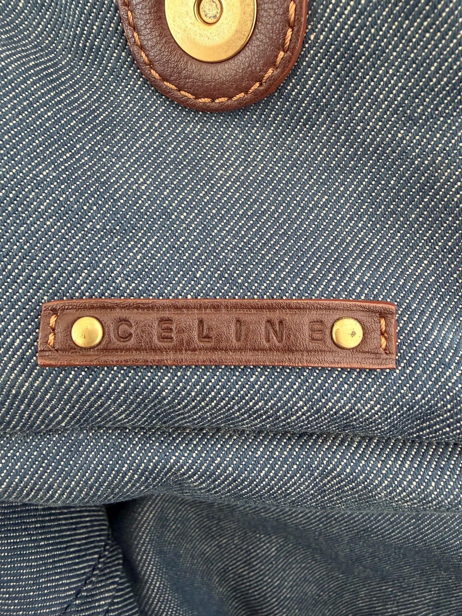 celine 2000s denim bag