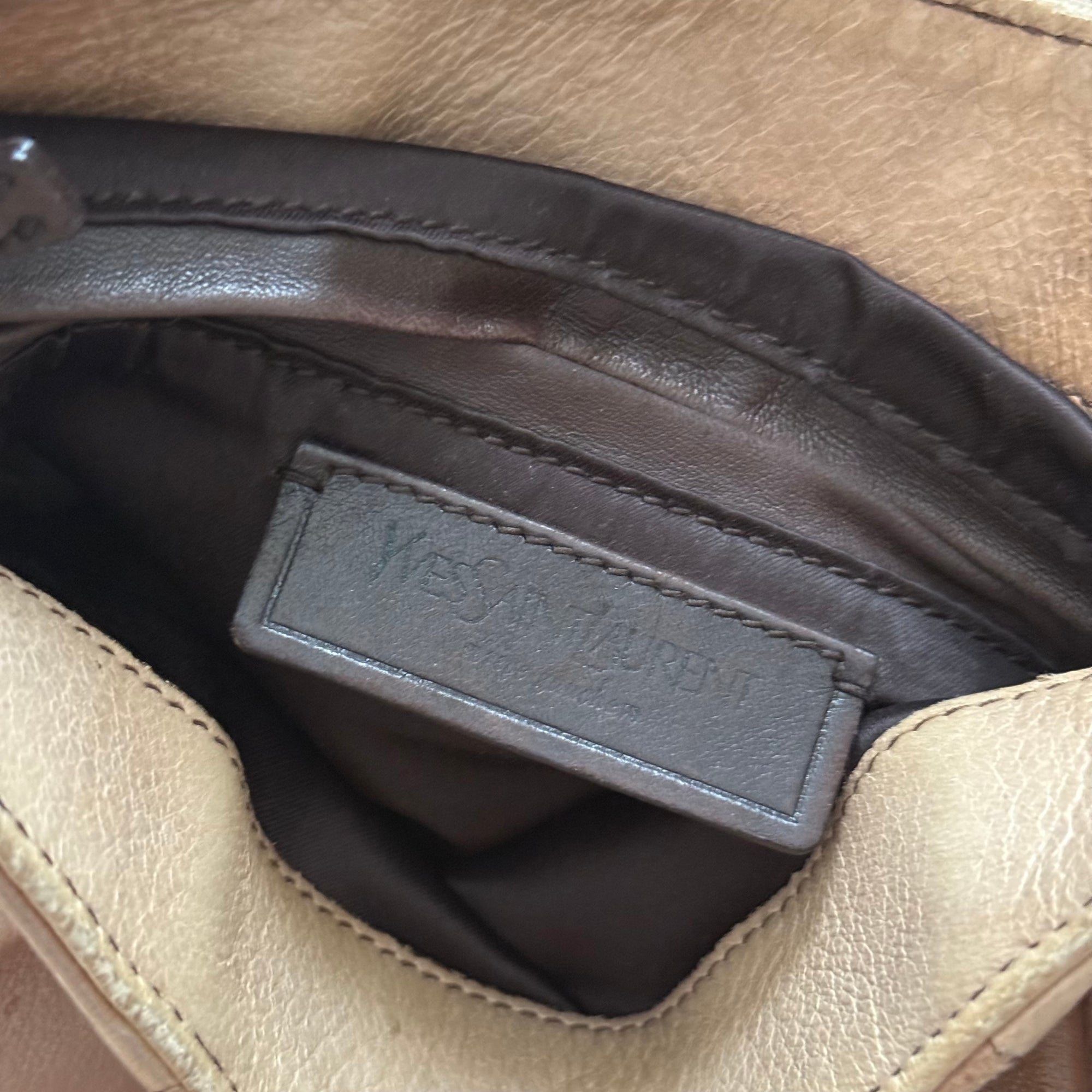 yves saint laurent 2000s brown shoulder bag