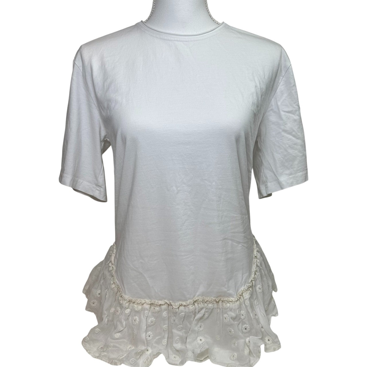 chloé white lace top