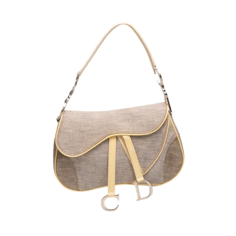 christian dior 2000s gray saddle bag