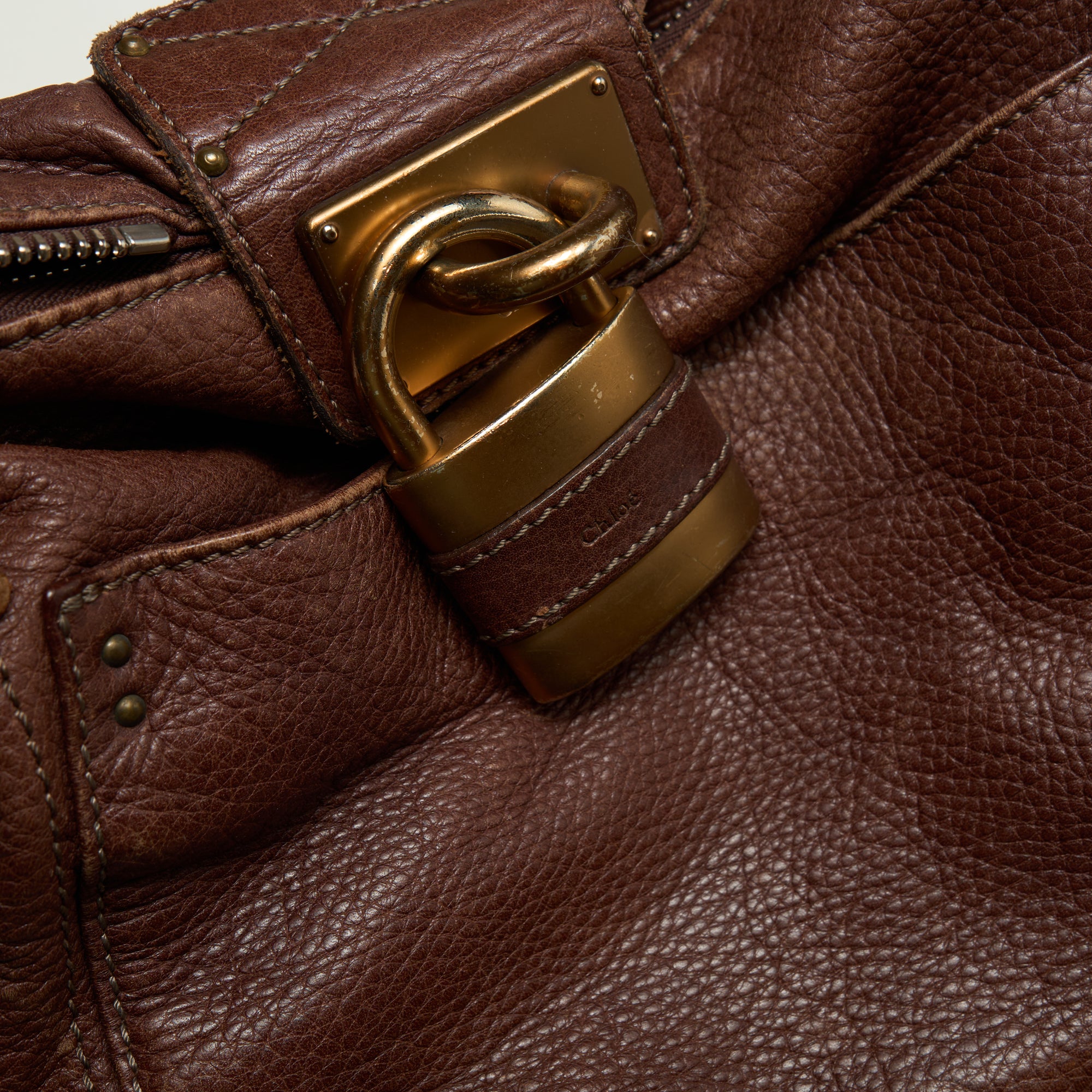 chloé 2000s brown paddington bag