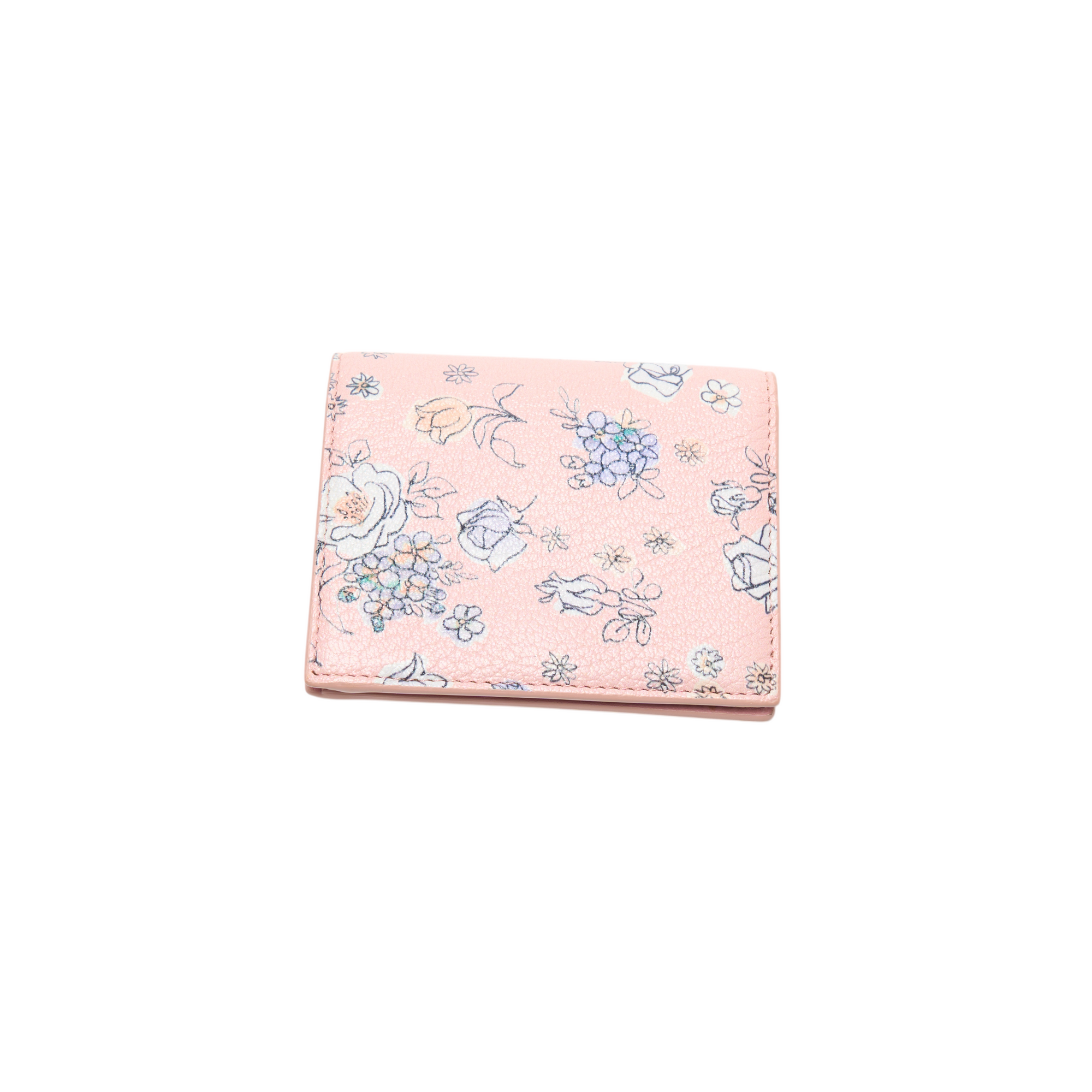 miu miu light pink floral wallet
