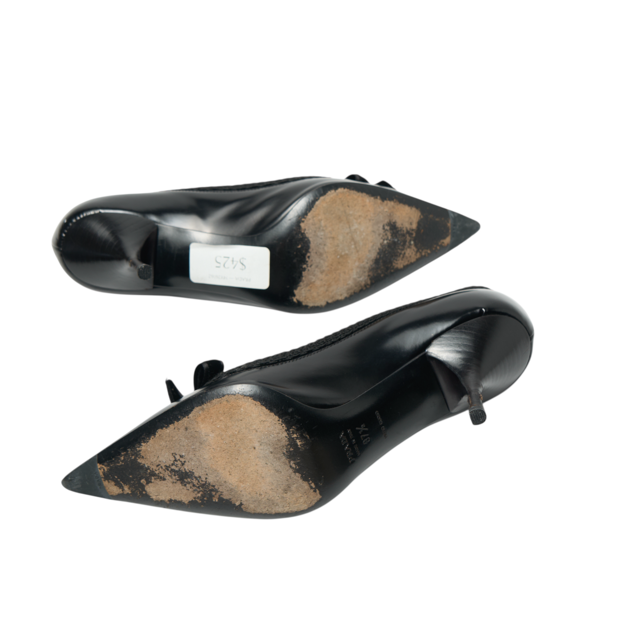 prada 2000s black pointed heels