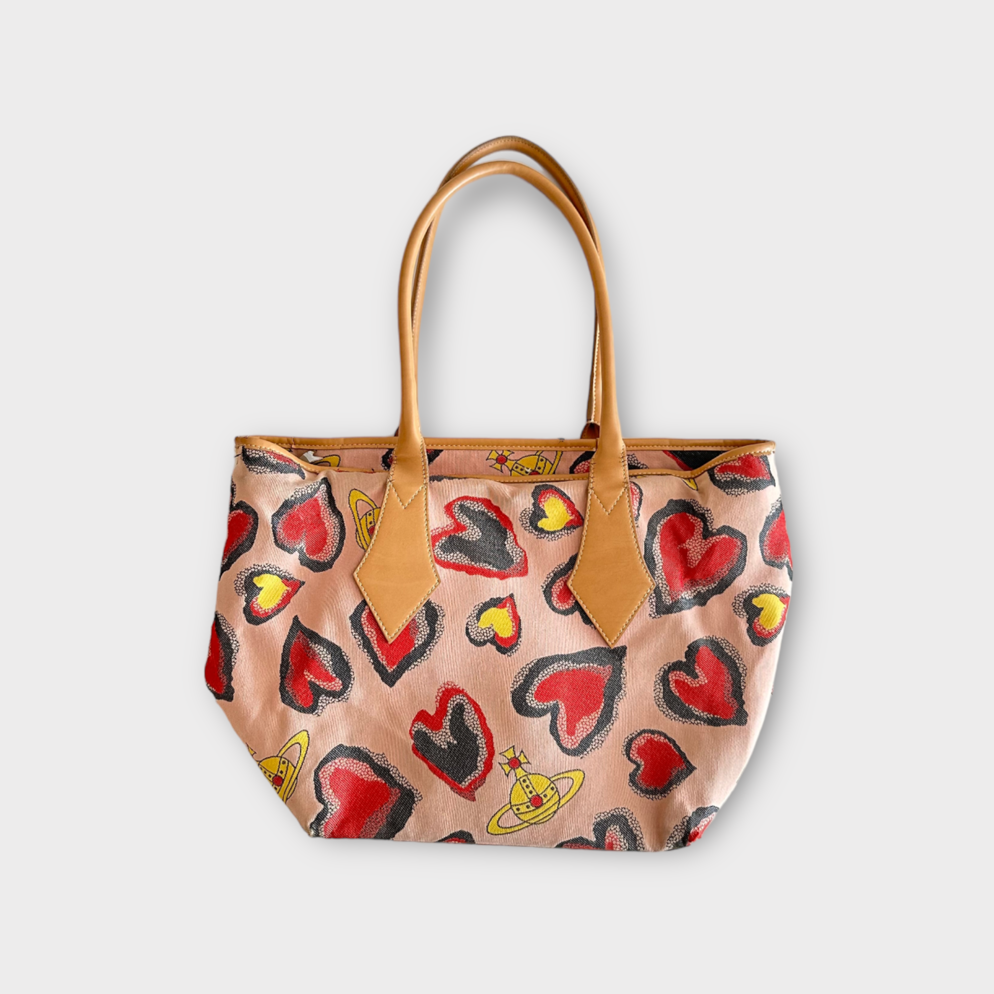 vivienne westwood 2000s heart orb tote bag