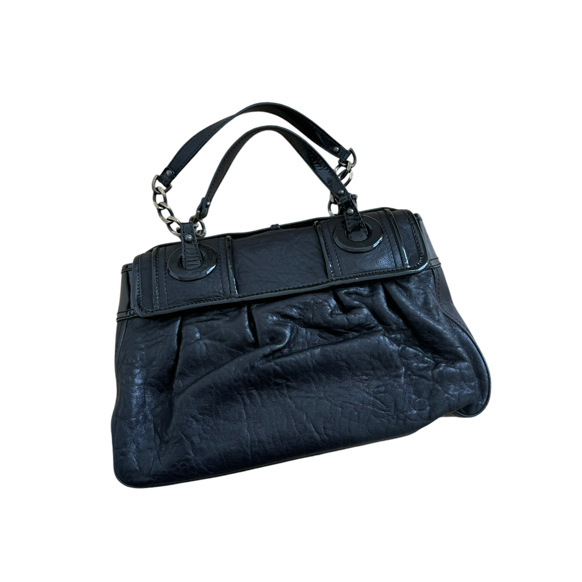 fendi 2000s black shoulder bag