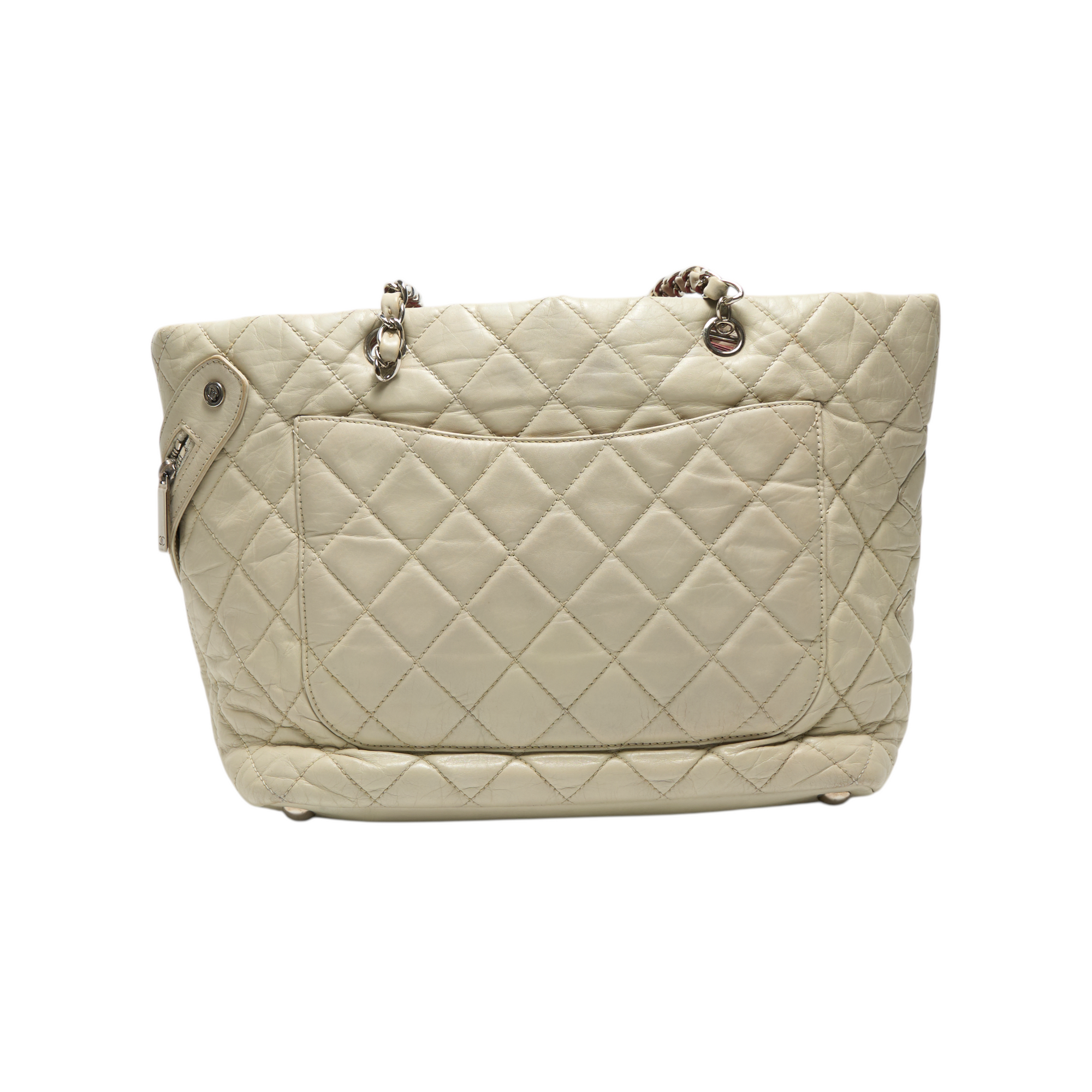 chanel 2000s cream cambon tote bag
