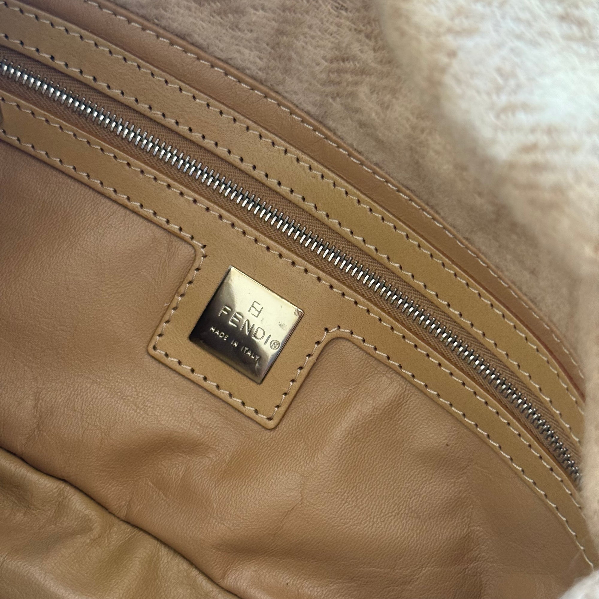 fendi 2000s tan baguette bag