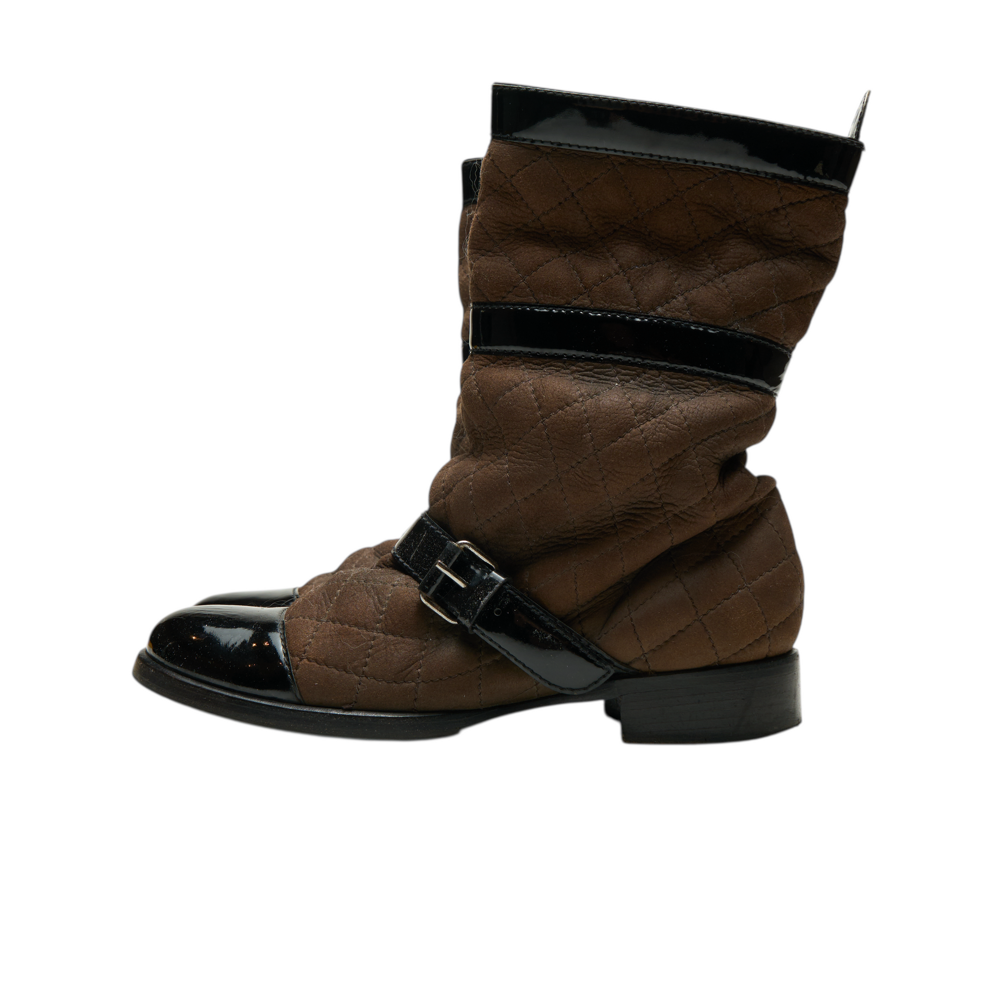 chanel 2000s brown suede boots